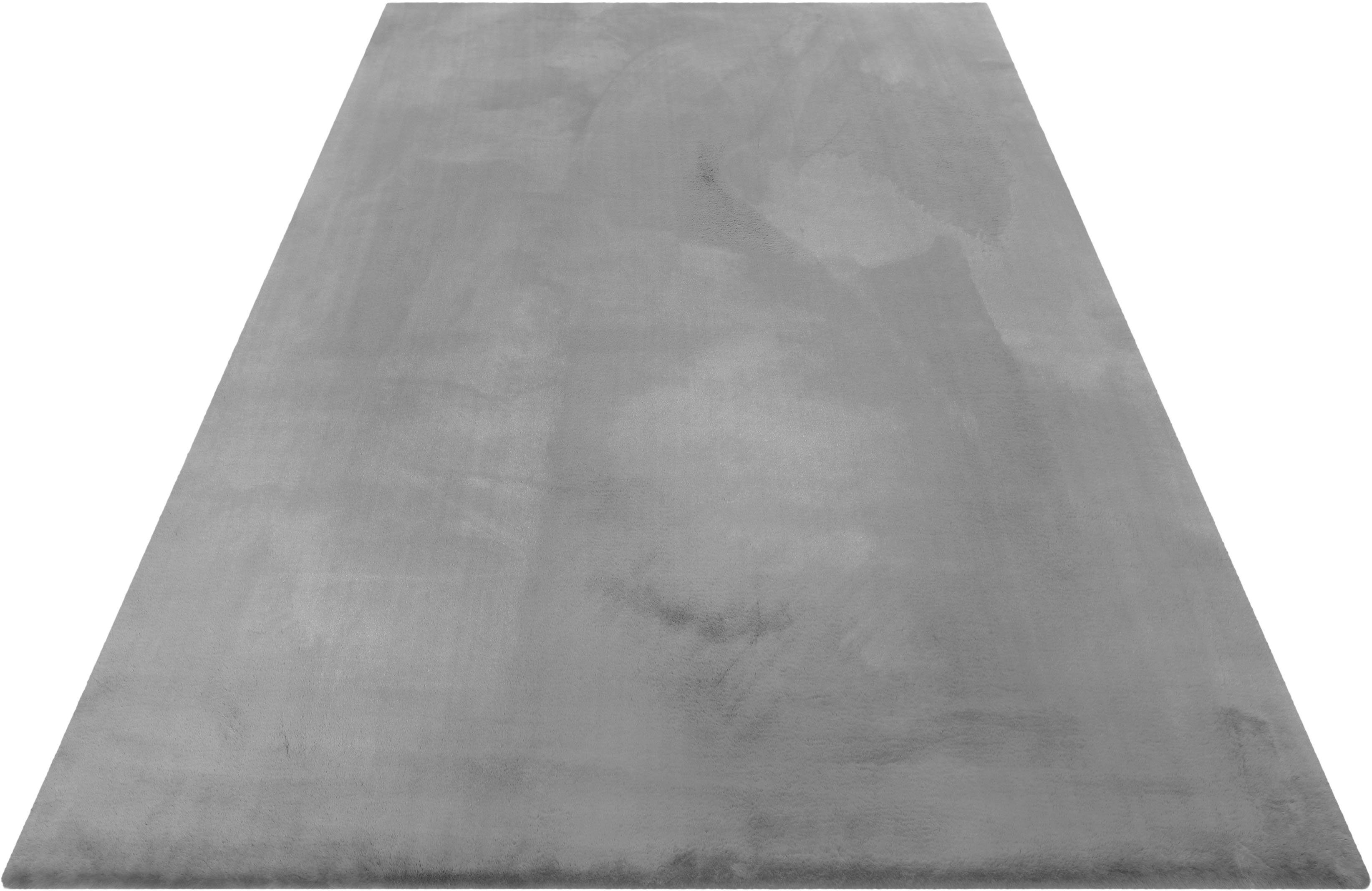 Hochflor-Teppich Alice Kunstfell, Esprit, rechteckig, für mm, Räume grau Kaninchenfell-Haptik, alle besonders und 25 Höhe: dicht, weich
