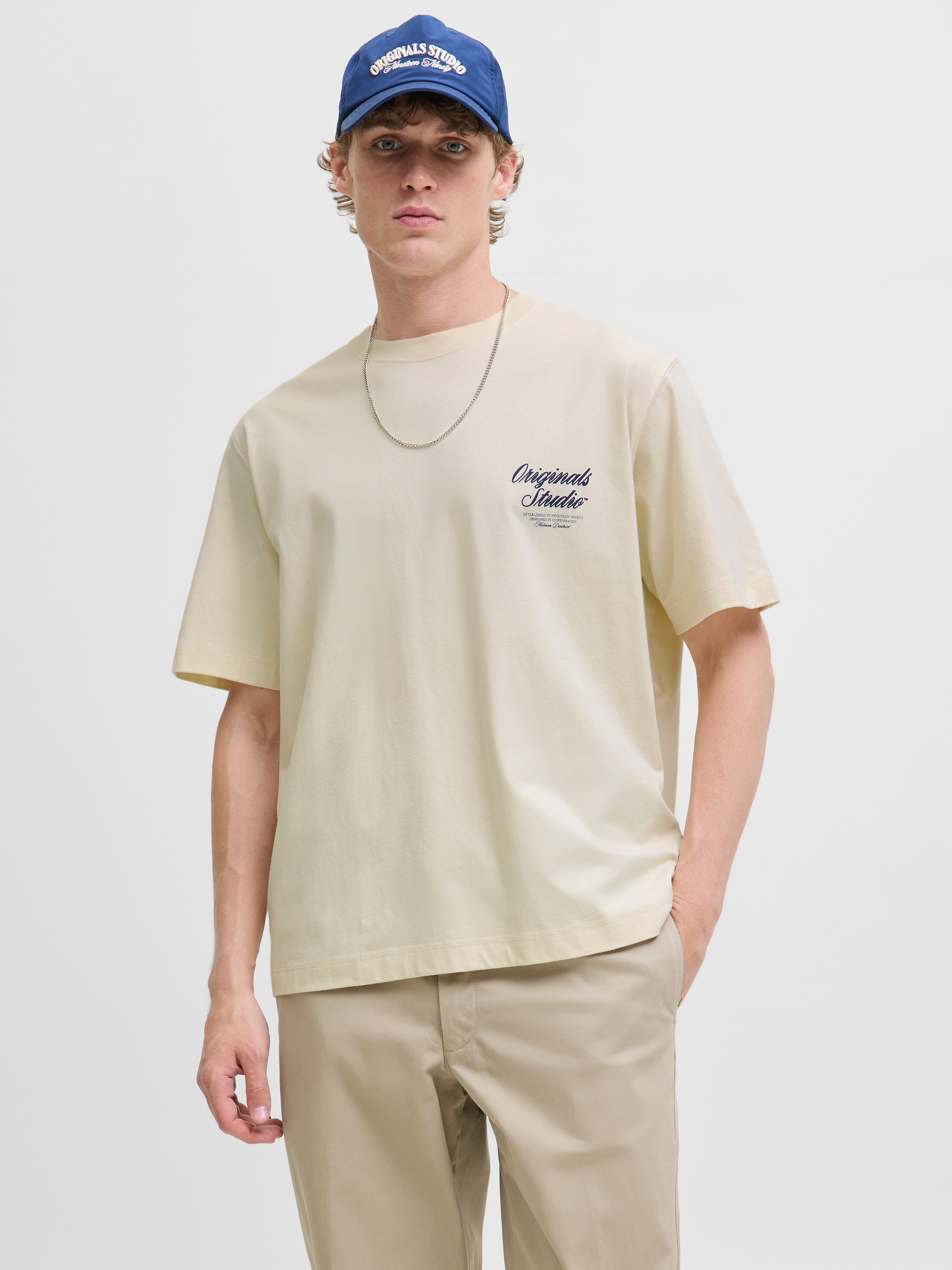 Jack & Jones Herren Rundhals T-Shirt JORNORREBRO TYPO TEE SS CREW NECK - Re günstig online kaufen