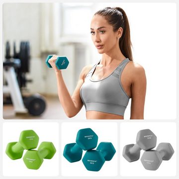 SONGMICS Hantel-Set, (Set), Kurzhantel Set 12kg+10kg, Krafttraining