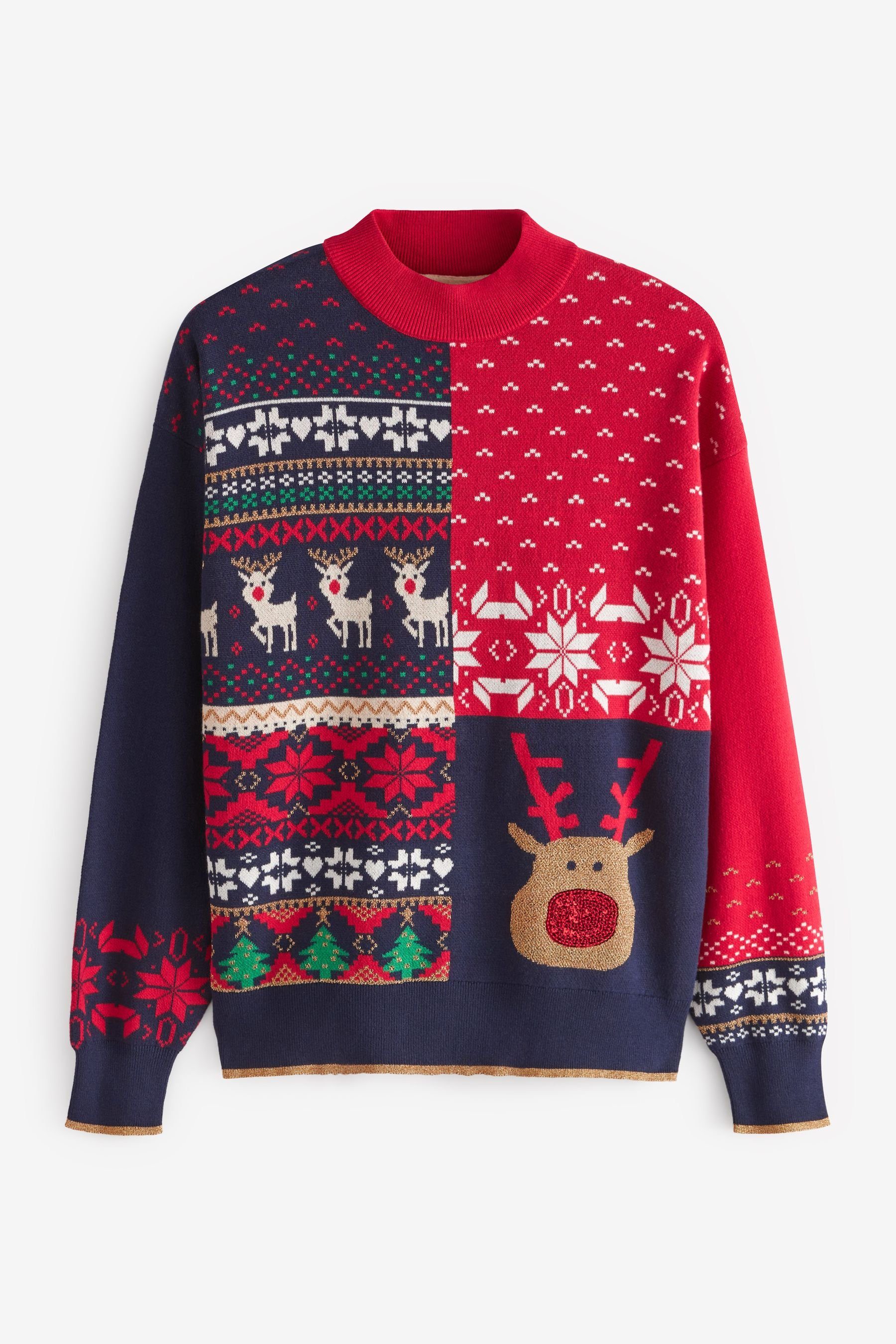 Next Rundhalspullover Weihnachtspullover mit Print (1tlg), Get the