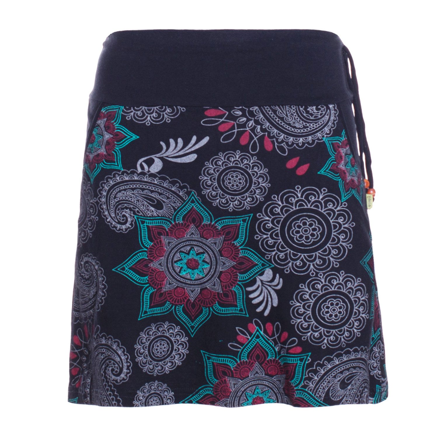 Vishes Minirock Damen Mini-Rock Baumwolle Blumen-Muster günstig online kaufen