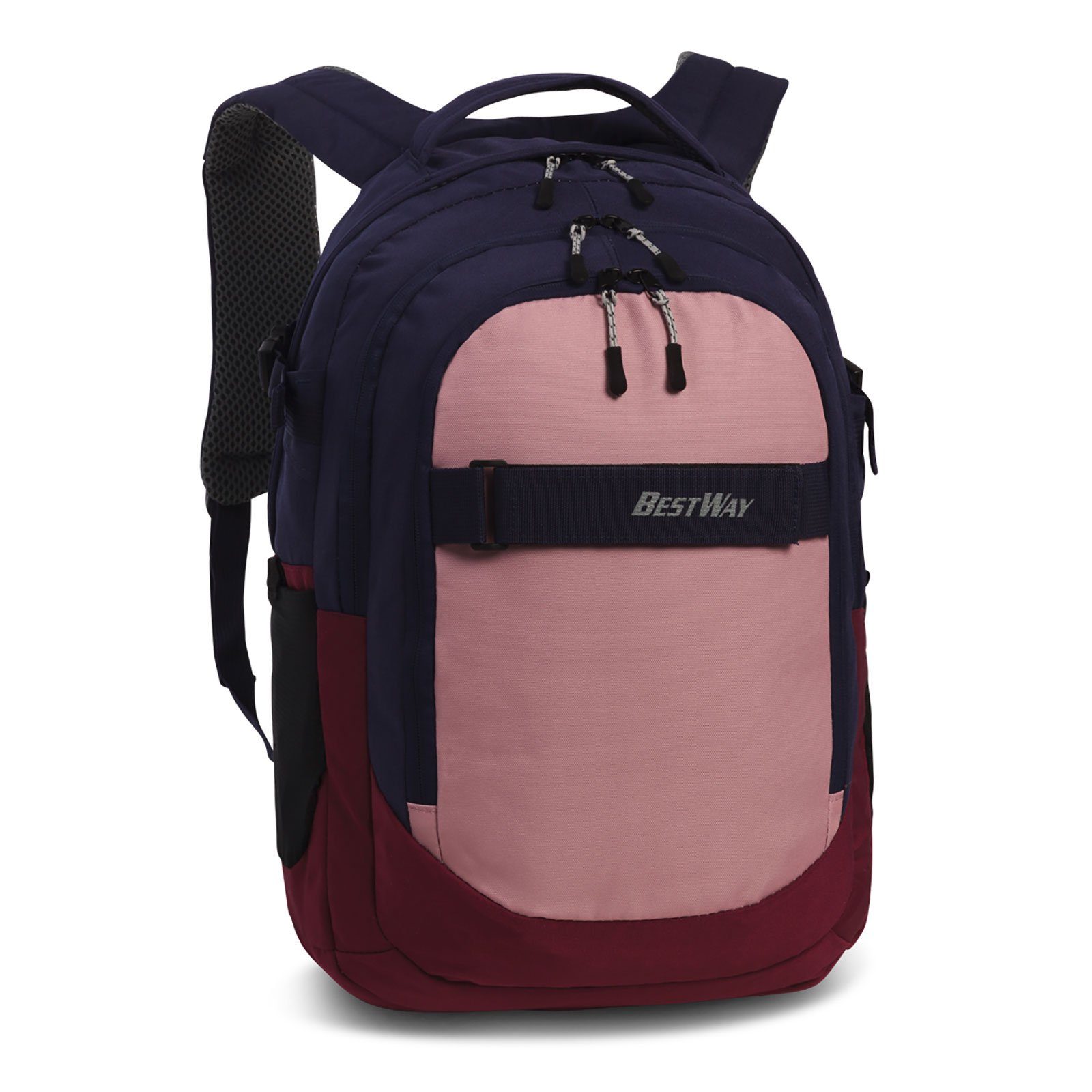 gepolstertem Schulrucksack blau/rosa, 15 BESTWAY Bequeme, Laptopfach, Air, mit Schultergurte Evolution verstellbare Zoll