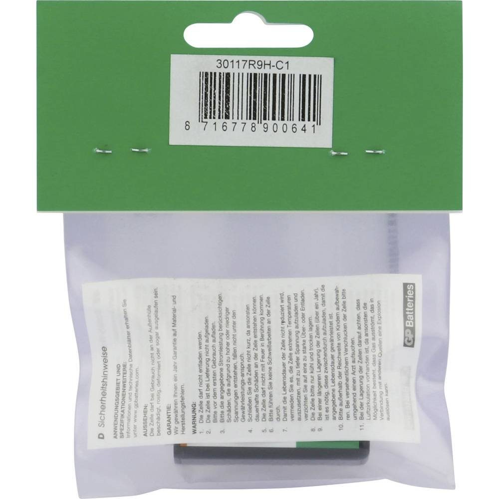 Gp NiMH 9 V Block-Akku 170 mAh GPIND17R9HC1 Akku