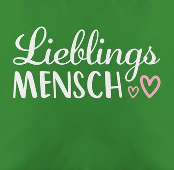 Shirtracer Dekokissen Lieblingsmensch Schriftzug, Dekokissen Valentinstag Geschenk