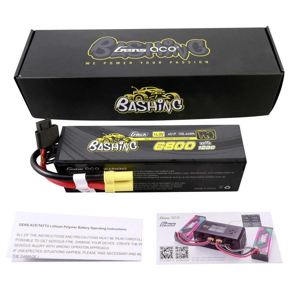 Gens ace Gens ace Modellbau-Akkupack (LiPo) 14.8 V 6800 mAh Hardcase EC5 Akku 6800 mAh