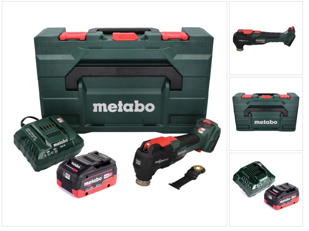 metabo Akku-Multifunktionswerkzeug MT 18 LTX BL QSL Akku Multitool 18 V Brushless Starlock Plus + 1x Akk