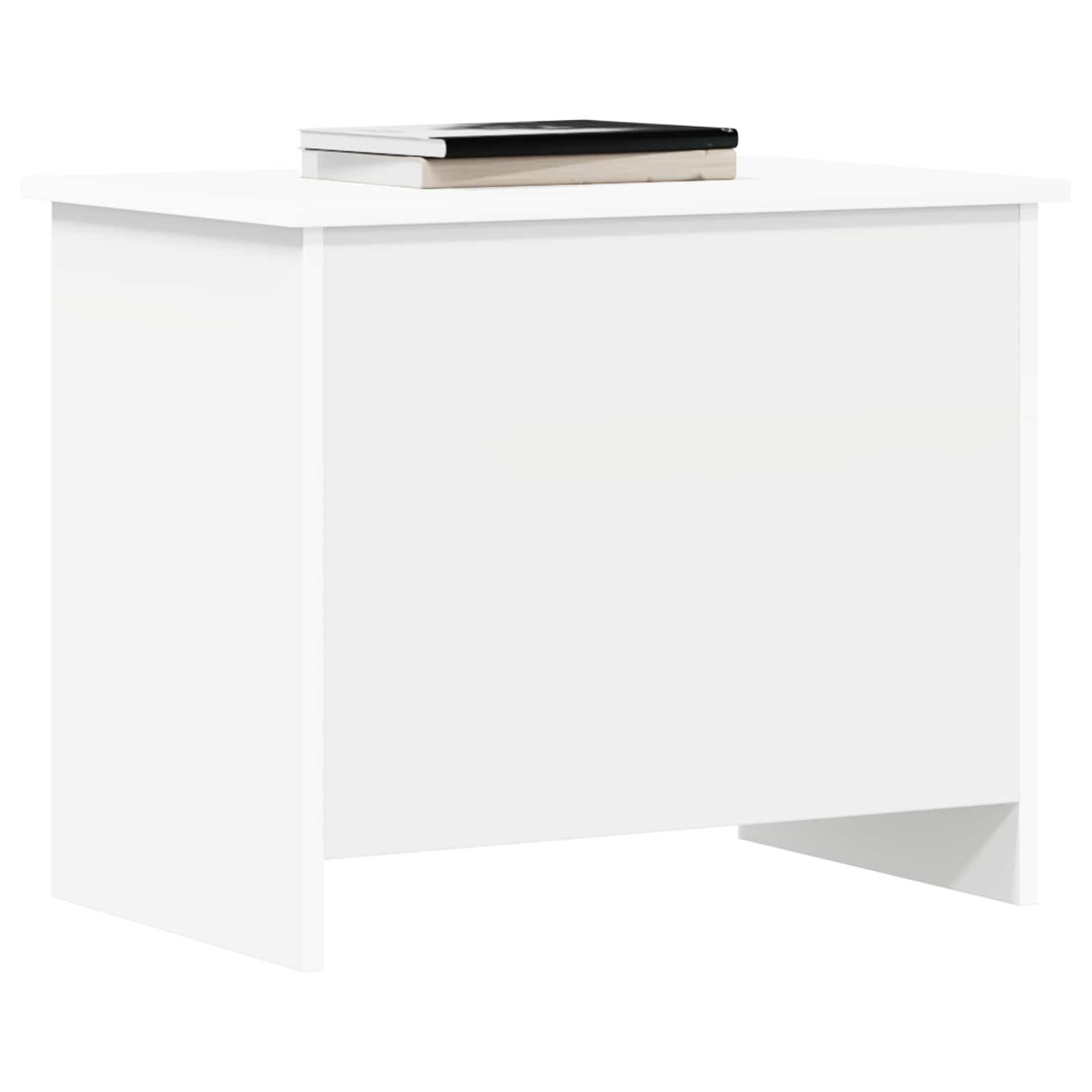vidaXL Truhe 60 x 40 x 50 cm Truhe Aufbewahrungskiste Weiß 60x40x50 cm Holzwerkstof