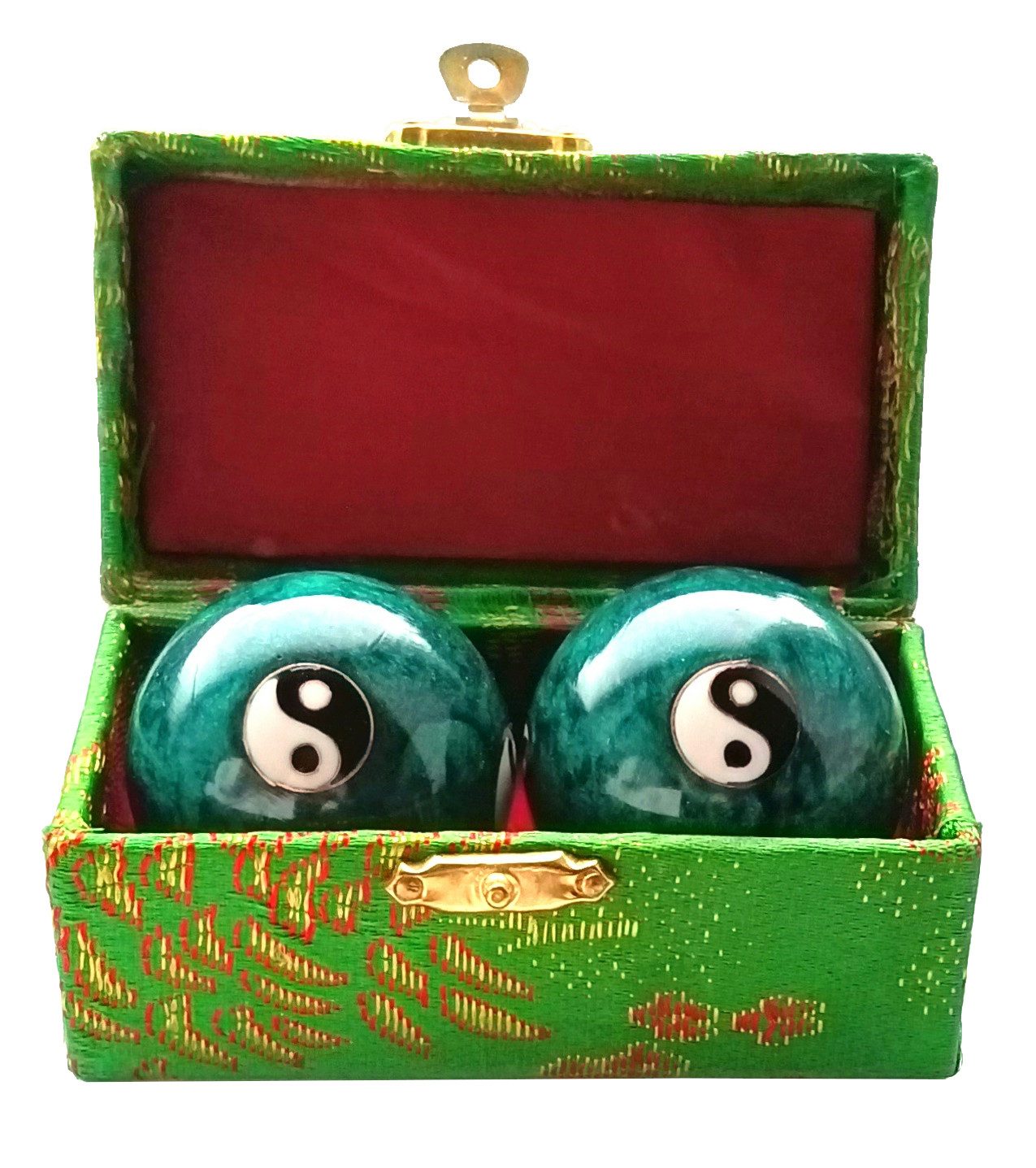 Saraswati Massageball Qi Gong Kugel Yin Yang grün 40mm