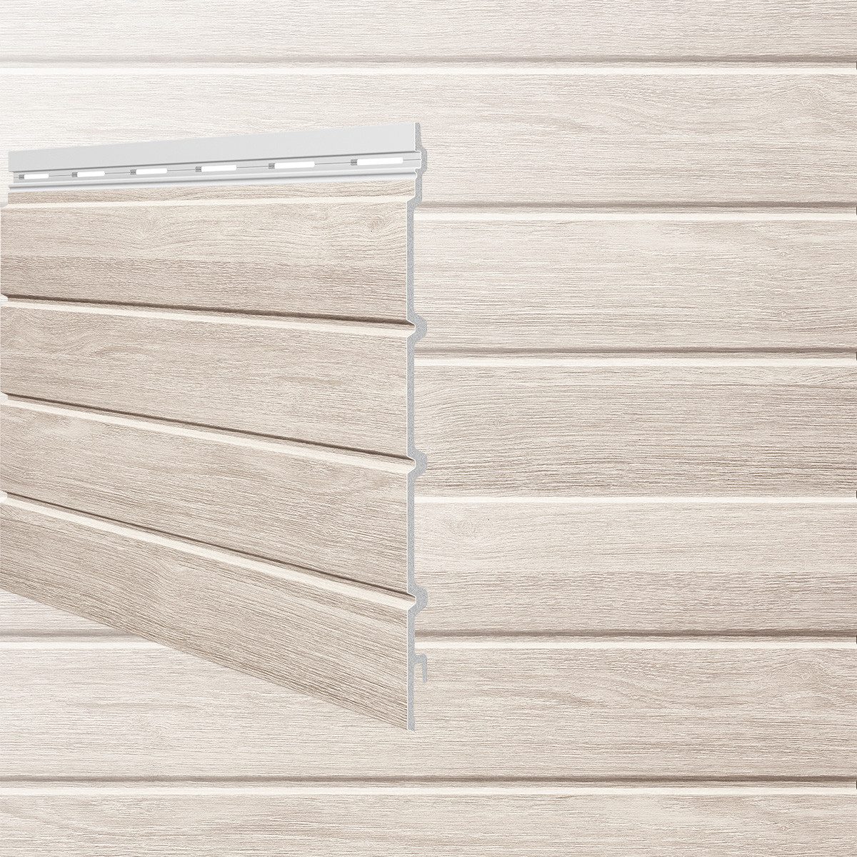 Vox Verkleidungspaneel Kerrafront FS-304 Rhombus Profil Длина 2x6m 3,984 qm hellgrau, BxL: 37,40x600,00 cm, 2,24 qm, (Bund mit 2 Paneele, 4,49 qm) Geringer Wartungsaufwand, UV-beständige Dekorfolie, Rhombusoptik