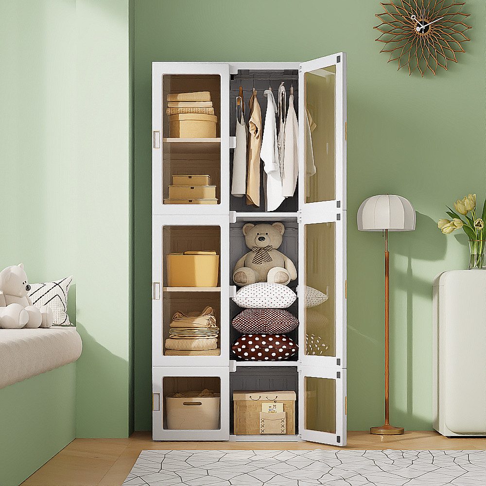 Furnishings Home Kleiderschrank Hochschränke Faltbares Garderobe (7 Fächer, günstig online kaufen