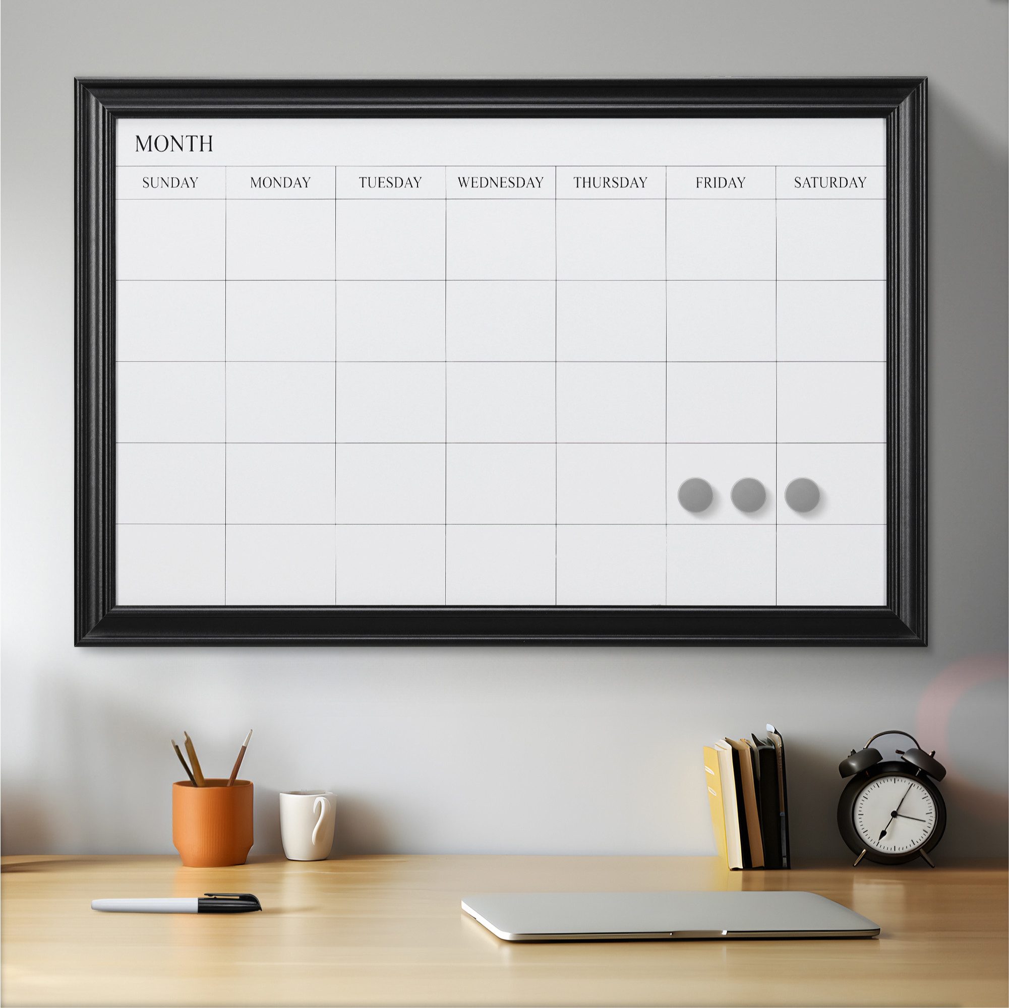 Tafel Magnetisches Whiteboard mit Rahmen - 75 x 50 cm magnetisch