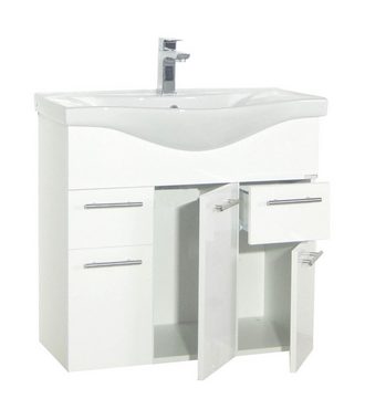 VCM Waschtisch 2-tlg. Waschplatz Waschtisch Schubladen Lisalo XL