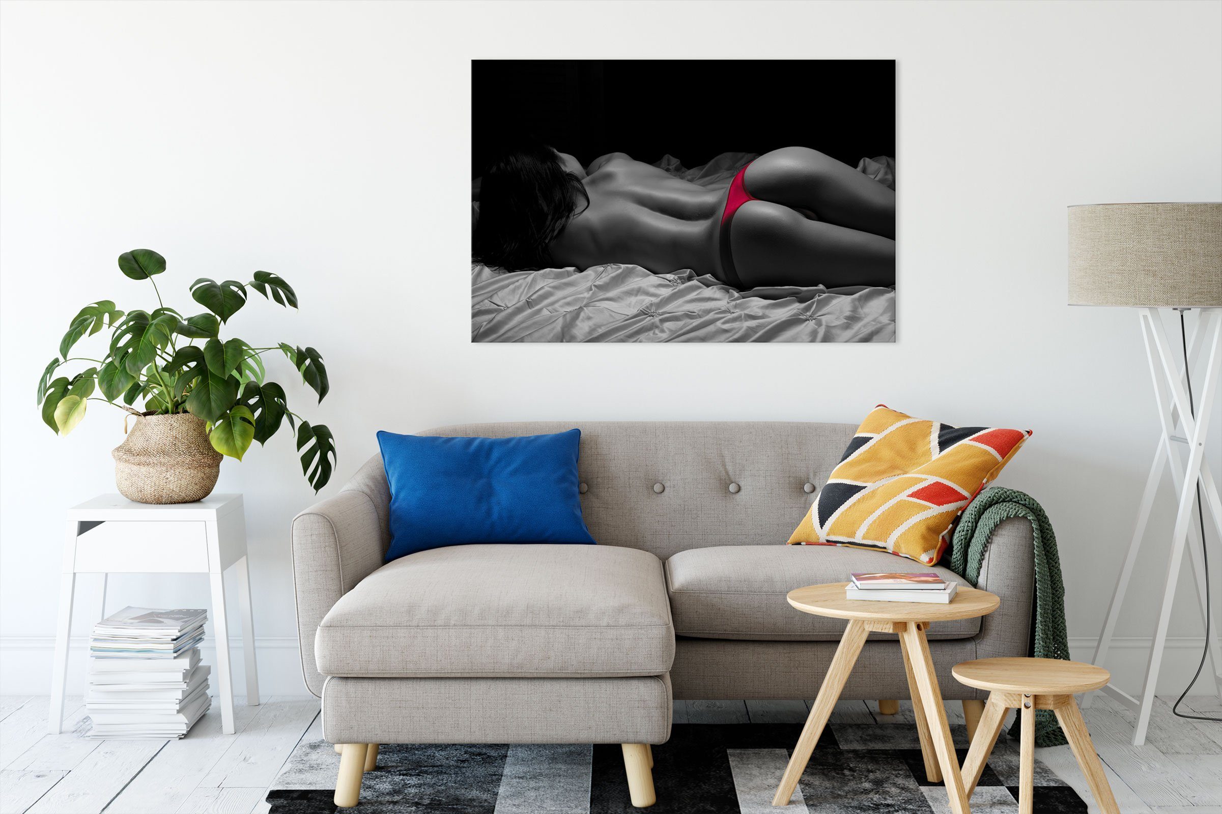 Pixxprint Leinwandbild Perfekter bespannt, Zackenaufhänger Frauen Frauen Perfekter Leinwandbild (1 fertig St), Po, inkl. Po