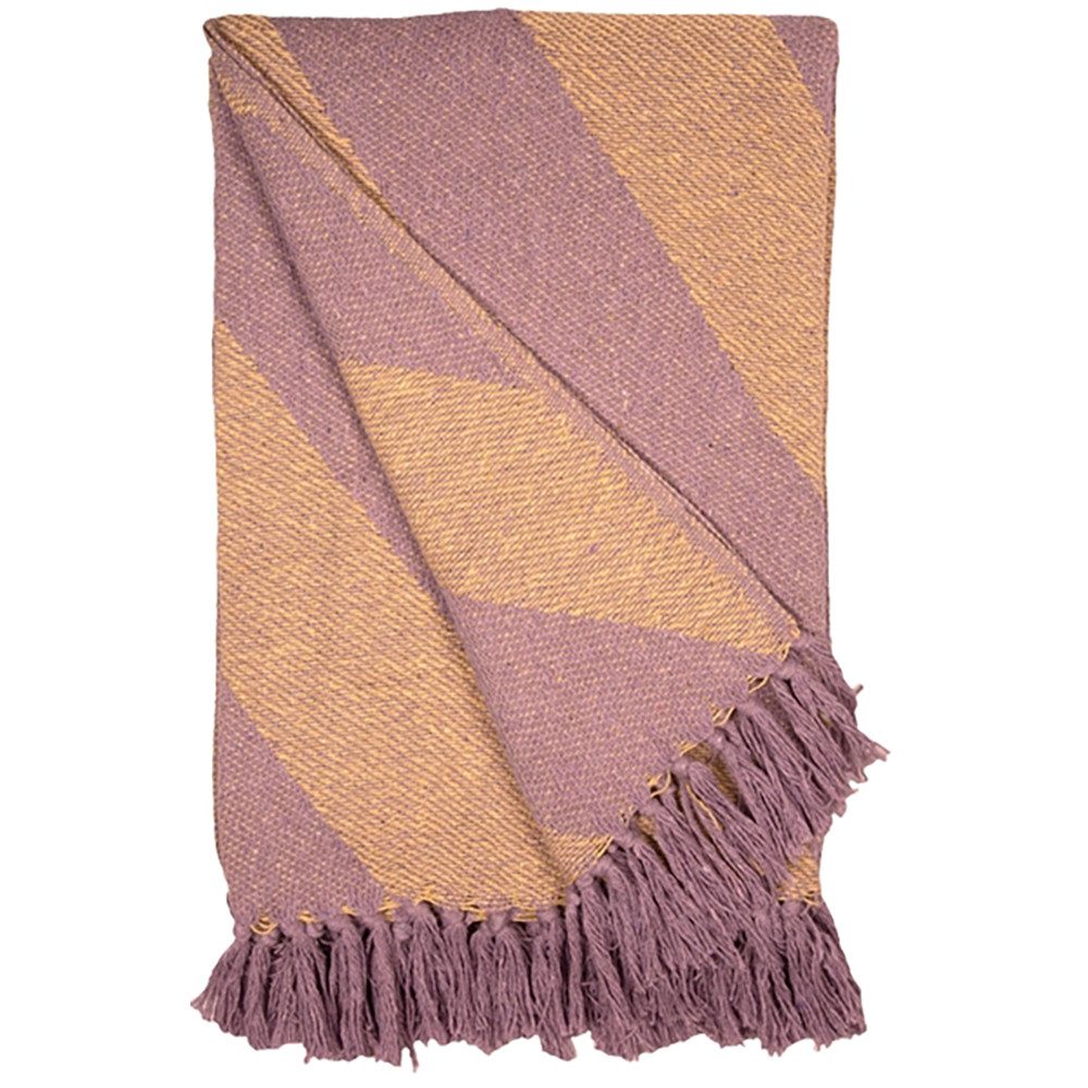 Wohndecke Decke Überwurf diagonale Streifen 100% günstig online kaufen