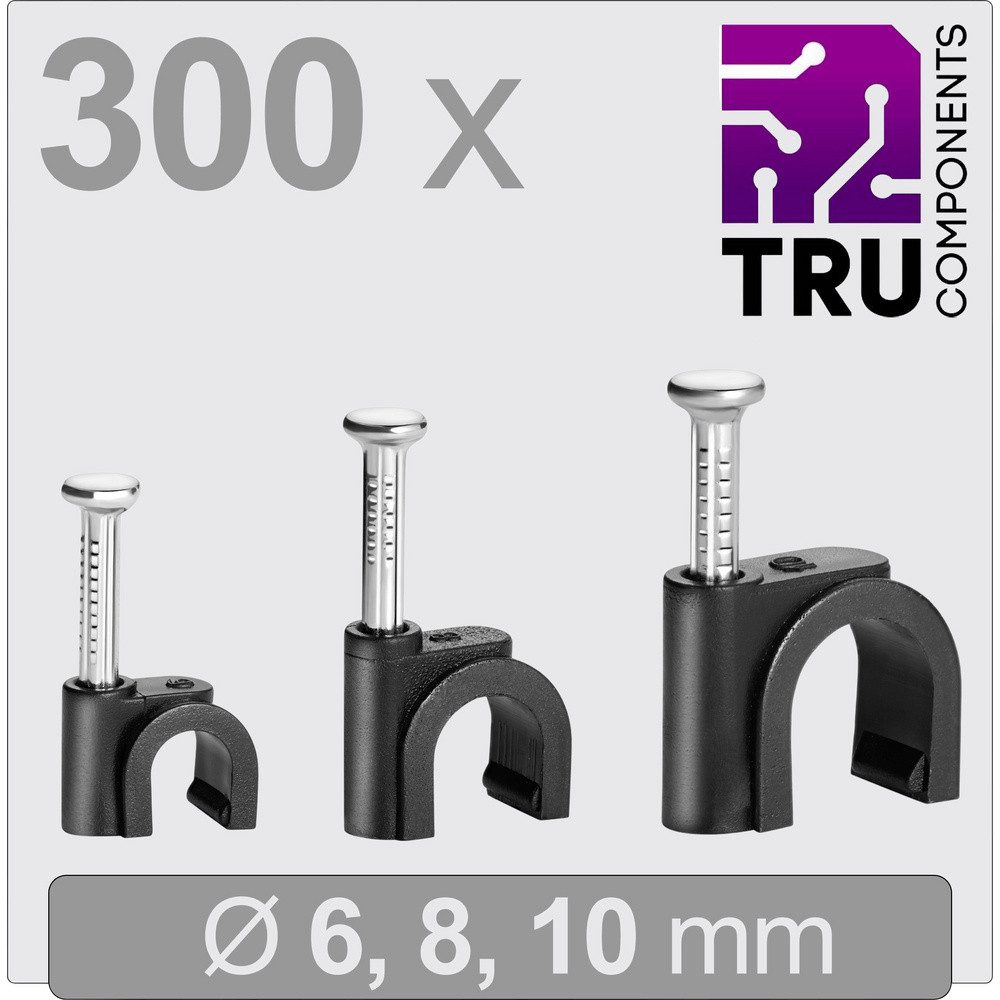 TRU COMPONENTS Kabelverbinder-Sortiment TRU COMPONENTS T24CA130 Nagelschellen TC-13448472 Bündel-Ø-Bereich 3, T24CA130