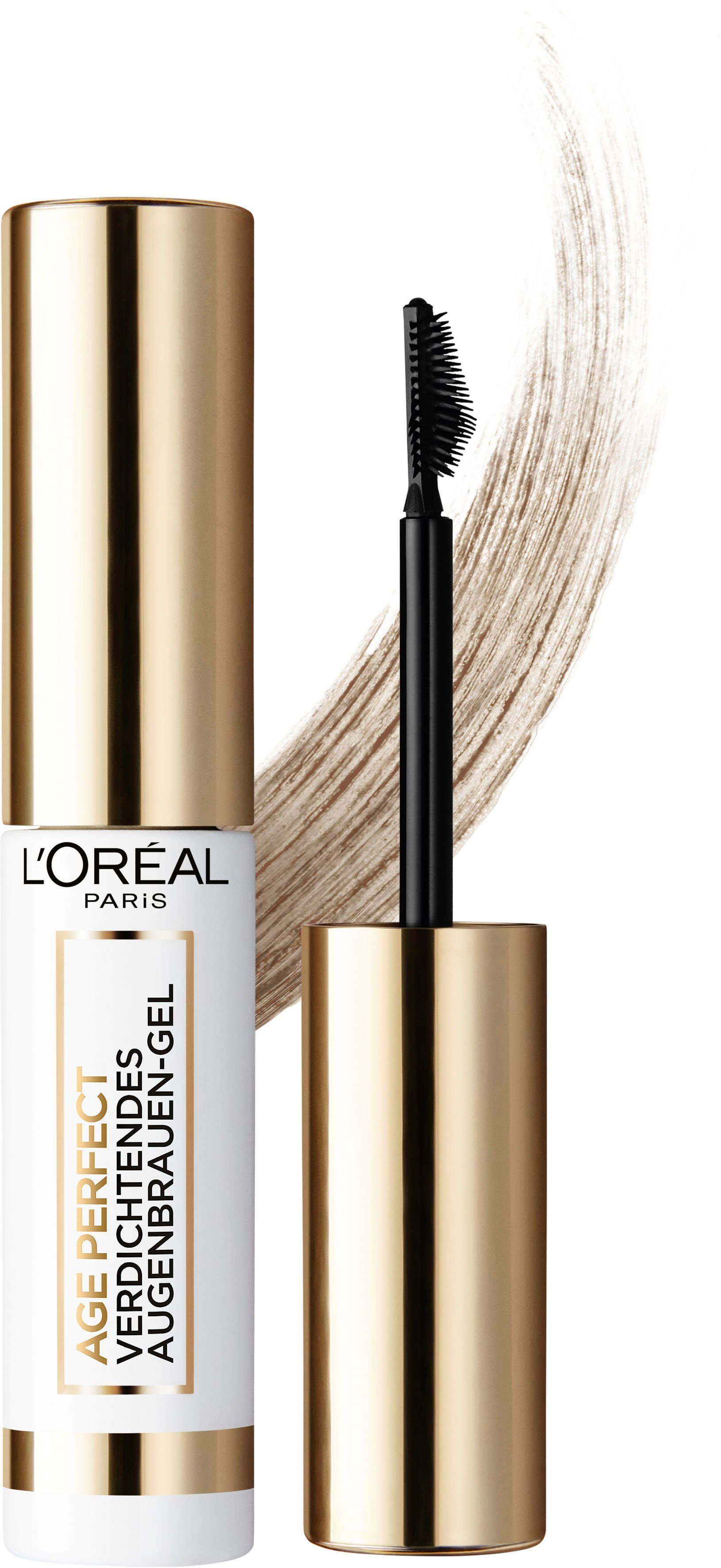 L'ORÉAL PARIS Augenbrauen-Gel Age Perfect, Farbgel für volle Augenbrauen mit Jojobaöl 05 Brown | Augenbrauen-Make-Up