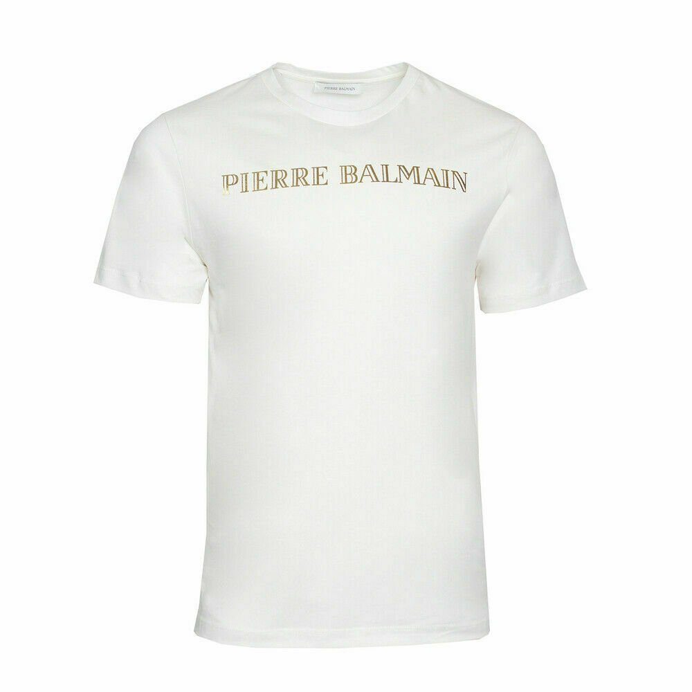 MENS ICONIC T-Shirt OFF-WHITE SHIRT PIERRE T-SHIRT LOGOSHIRT CULT Balmain LOGO BALMAIN