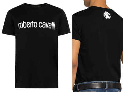 roberto cavalli T-Shirt ROBERTO CAVALLI FIRENZE LOGO PRINT LUXURY CREW NECK T-SHIRT RETRO SHIR