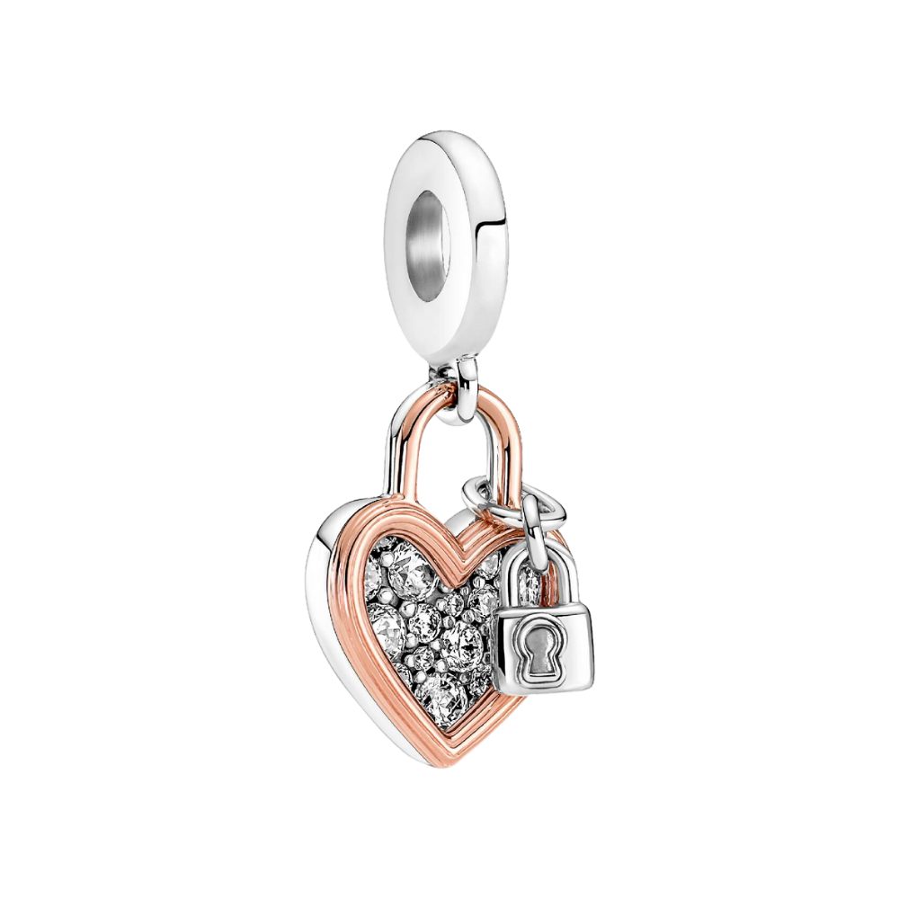 Pandora Charm Herz ROSE-780087C01, Rosévergoldet, Herz, Zirkonia