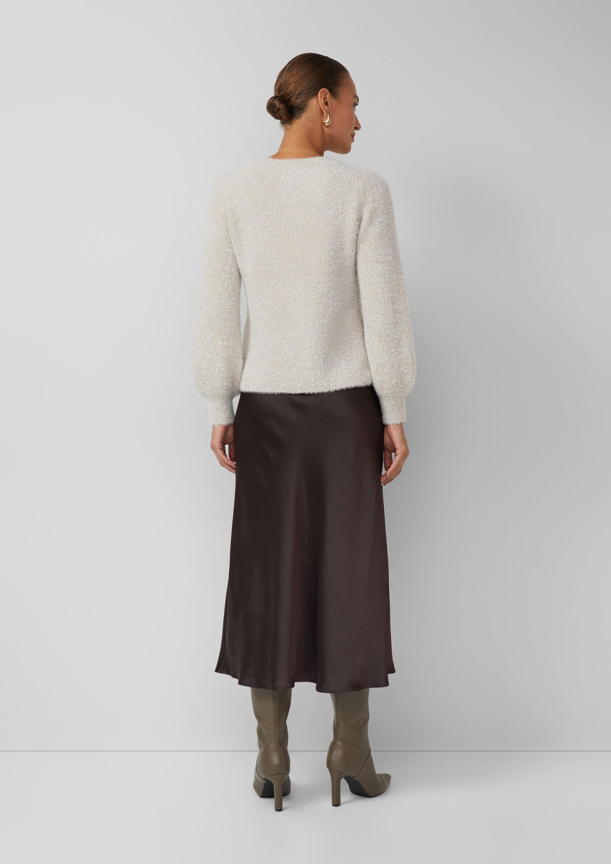 s.Oliver Longpullover Strickpullover Flauschiger Strickpullover mit Glitzergarn