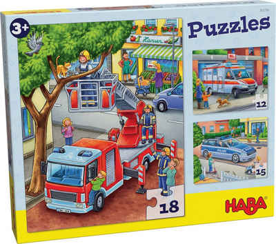Haba Puzzle »Polizei, Feuerwehr & Co.«, Puzzleteile, Made in Europe