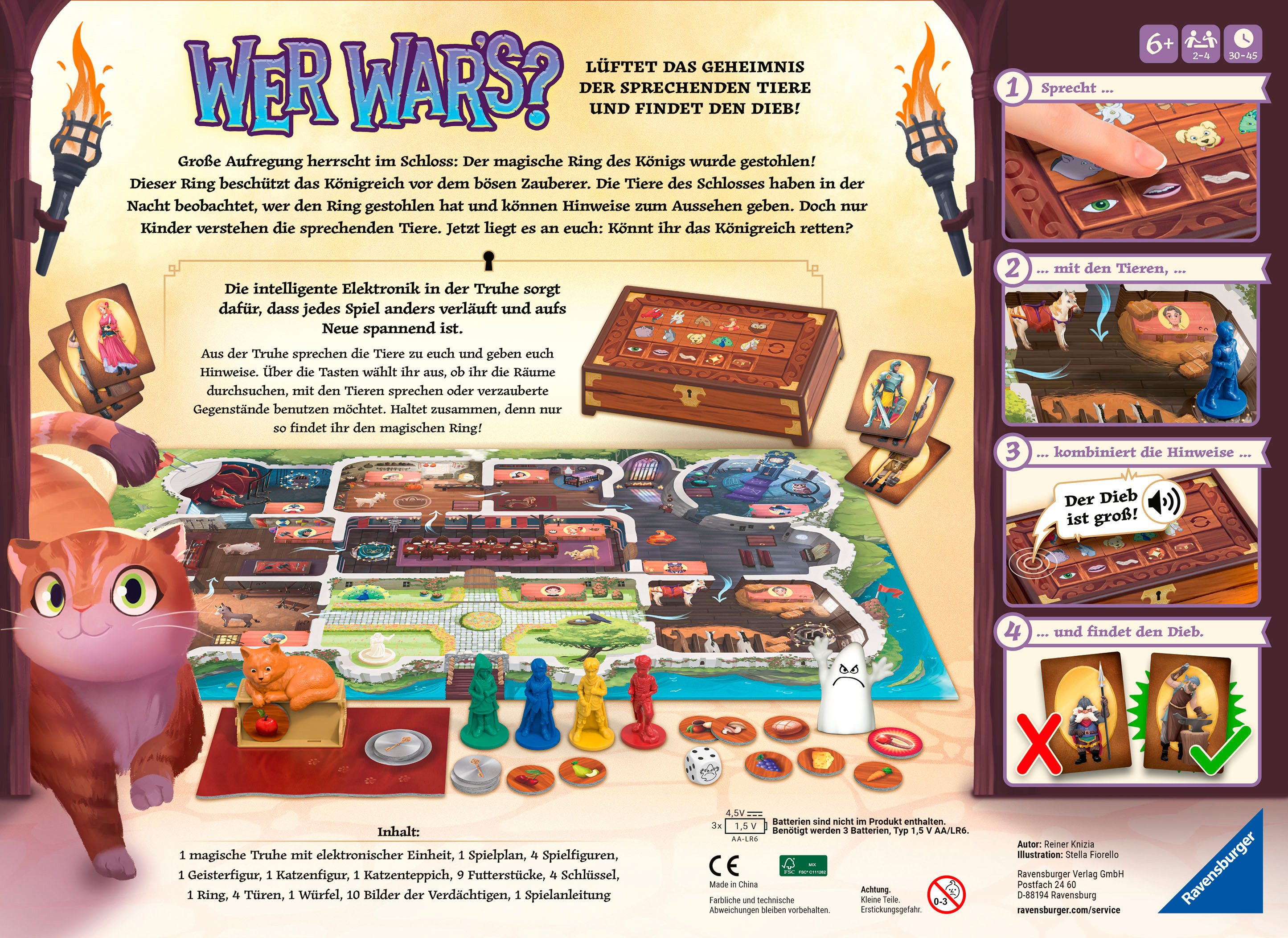 Ravensburger Spiel Wer war's?, Kinderspiel, mit Elektronik; Made in Europe