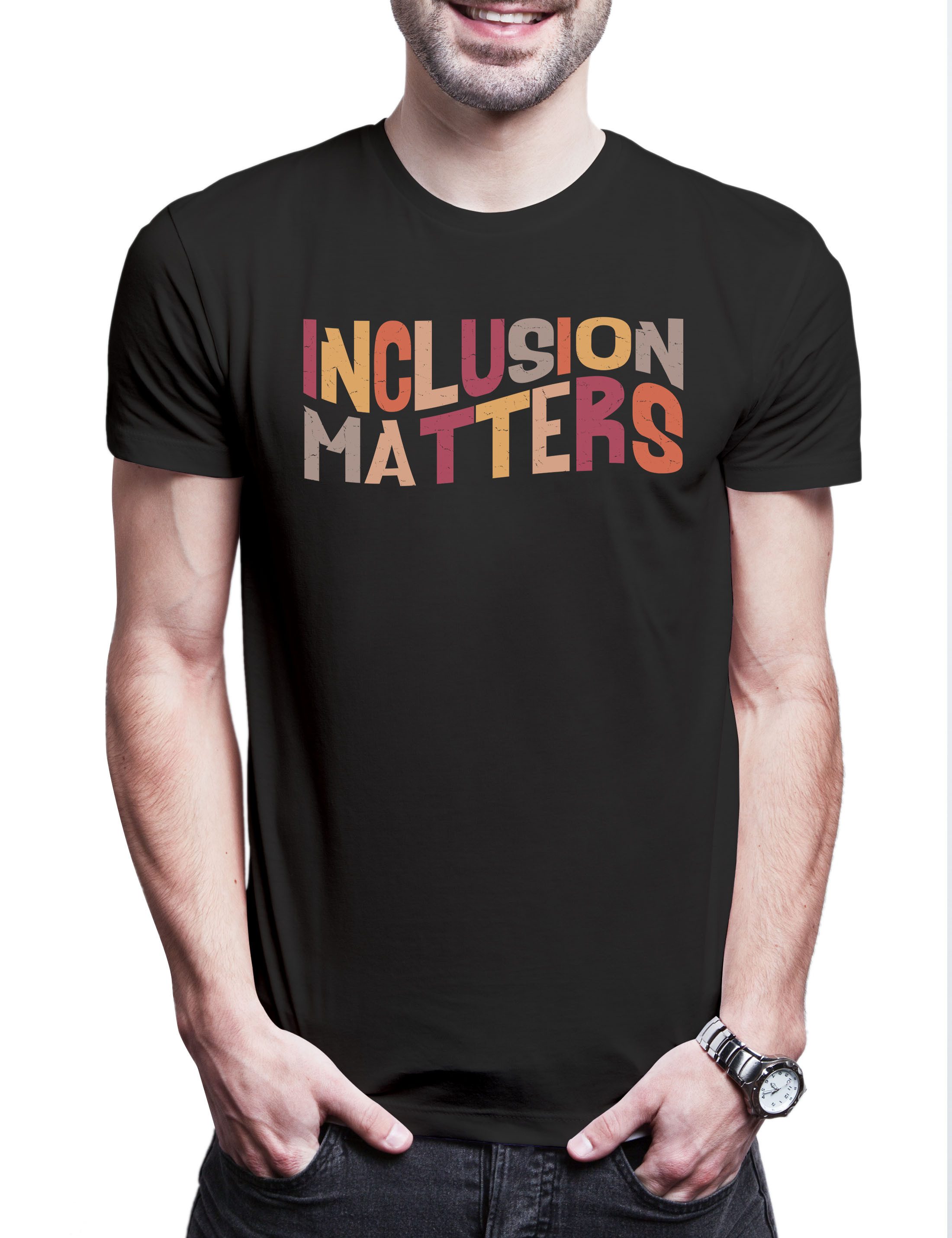 Print-Shirt Inclusion Matters Herren T-Shirt Inklusion Autismus Diversität