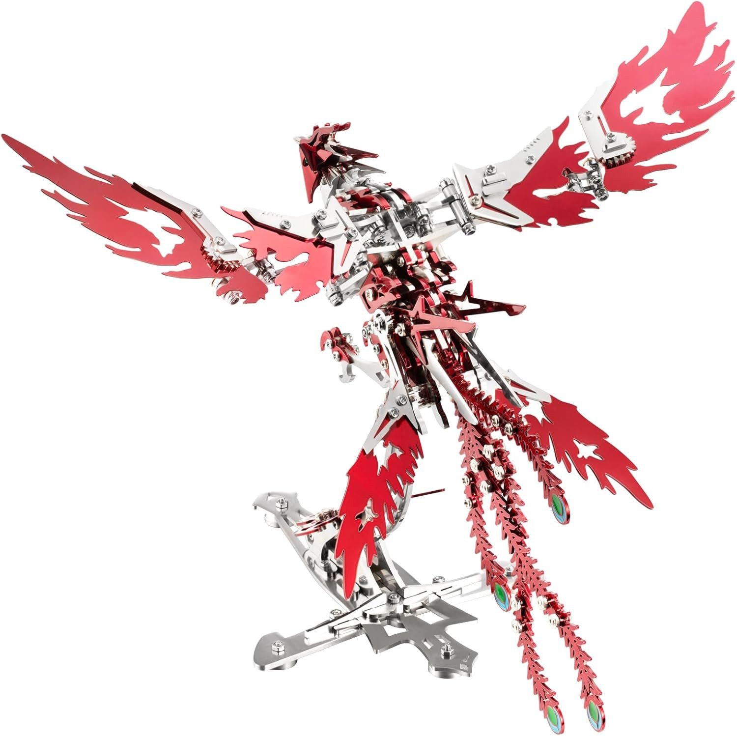 FANNOU 3D-Puzzle, 358 Puzzleteile, 3D Metallbausatz Phönix – Mechanisches Kunstmodell