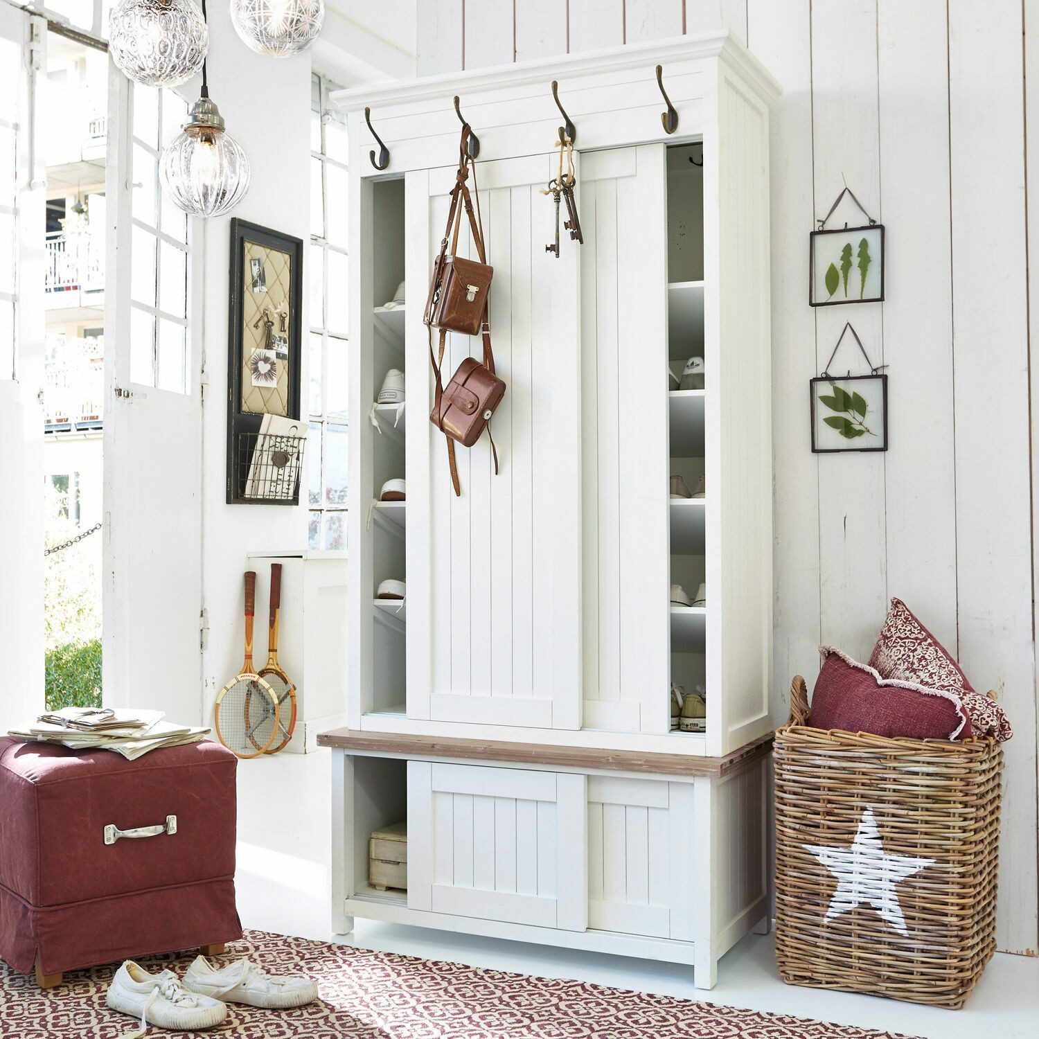 Mirabeau Kleiderständer Garderobe Remerton weiß/braun