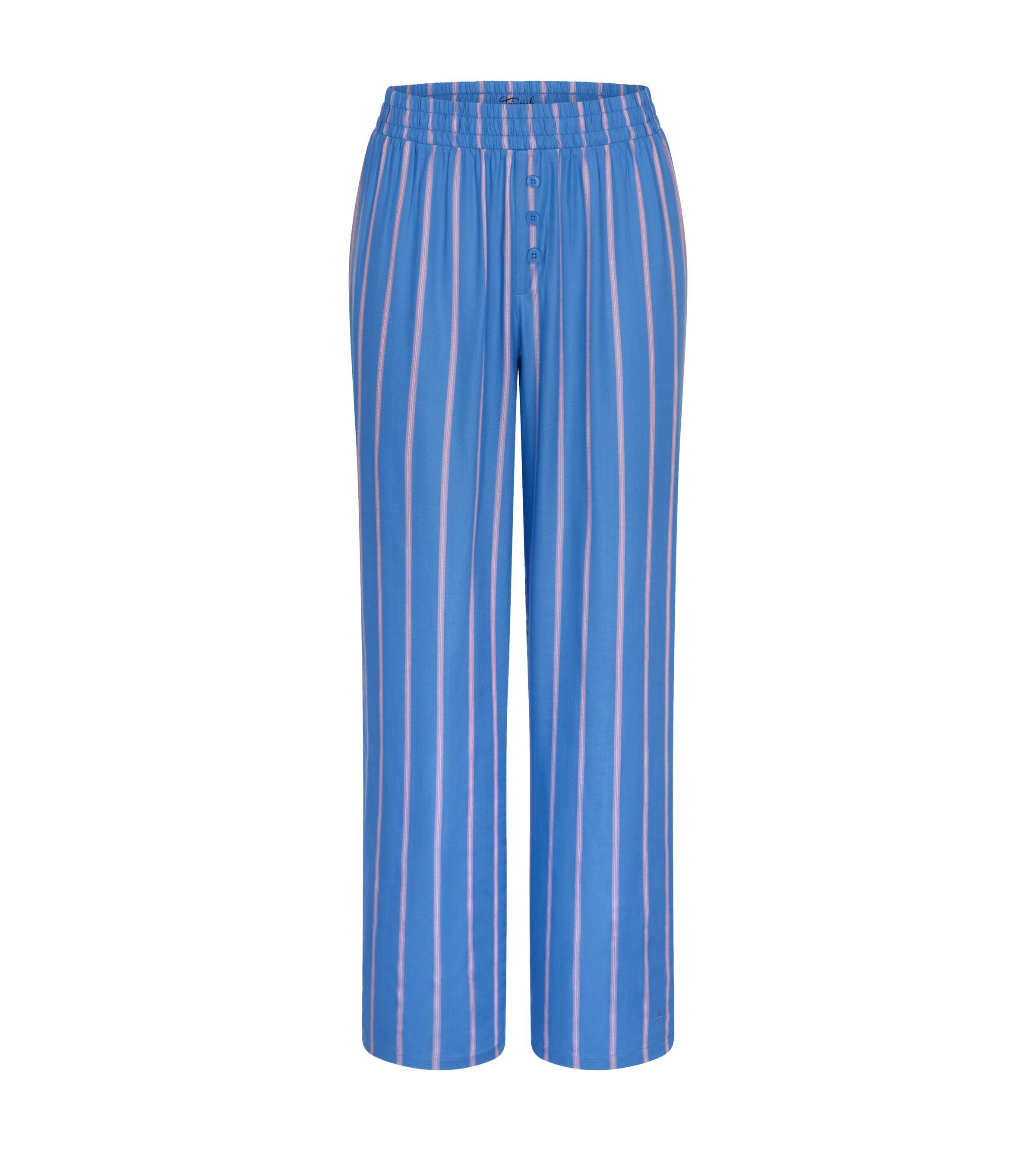 Triumph Pyjamahose Mix & Match Trousers Viscose 01 Gummizug, gestreift, leicht