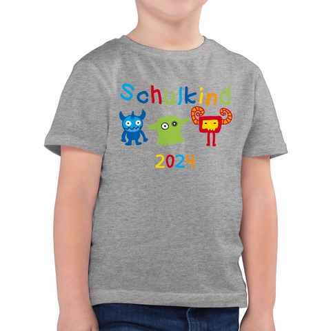 Shirtracer T-Shirt Schulkind 2024 Monster (1-tlg) Einschulung Junge Schulanfang Geschenke