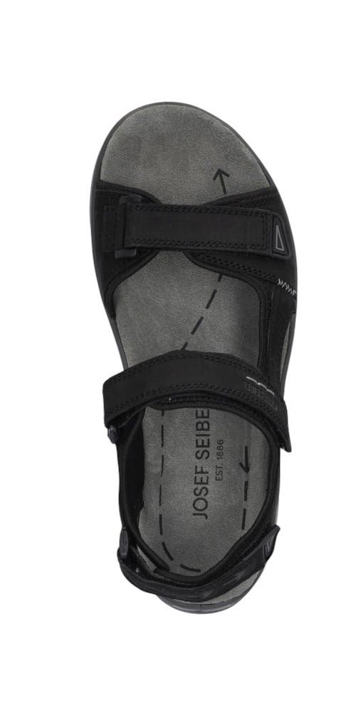 Josef Seibel Arlo 02 (Leder) schwarz Herren Sandale