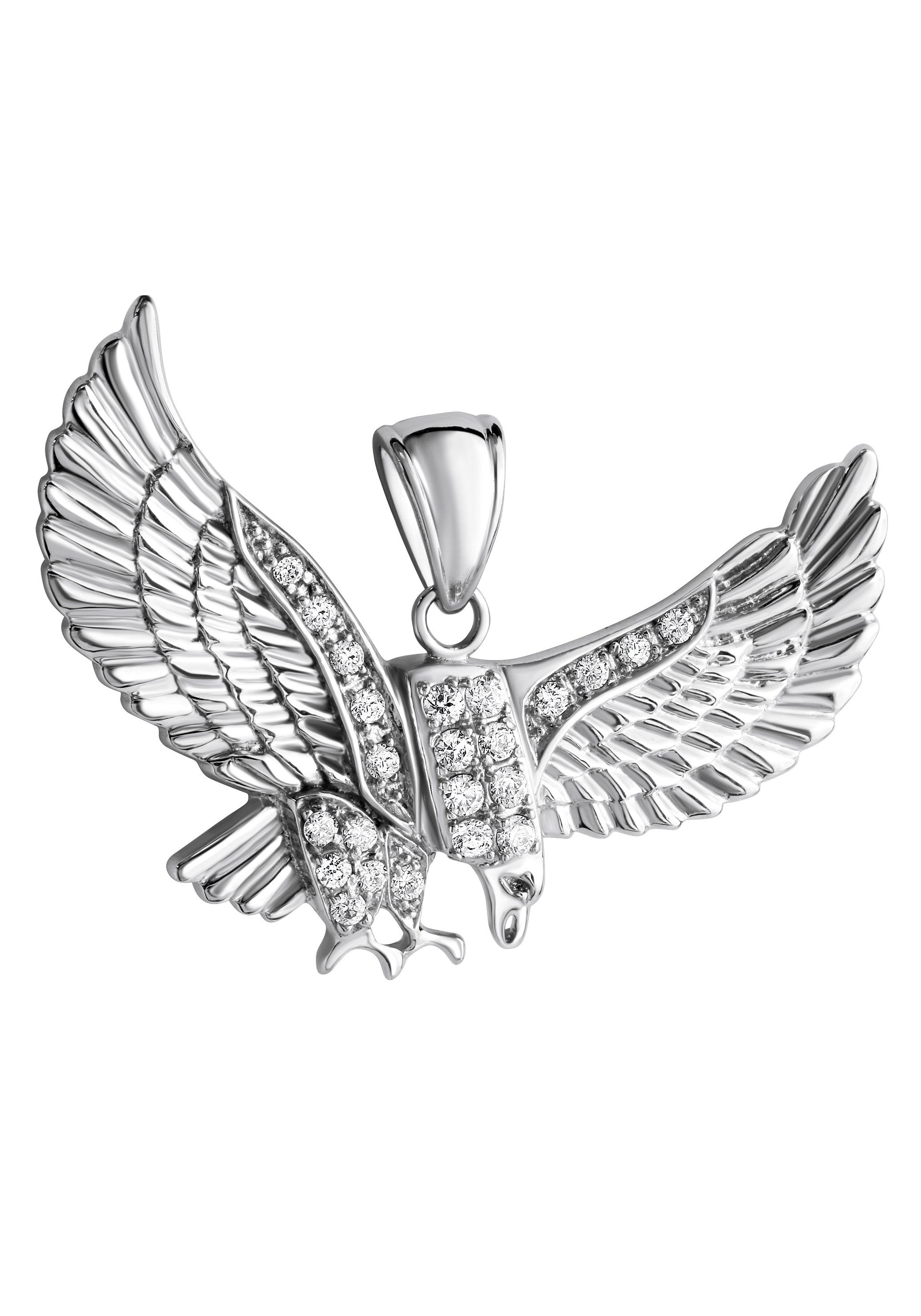 Firetti Kettenanhänger Schmuck Geschenk Silber 925 Halsschmuck Anhänger Adler, mit Zirkonia (synth)