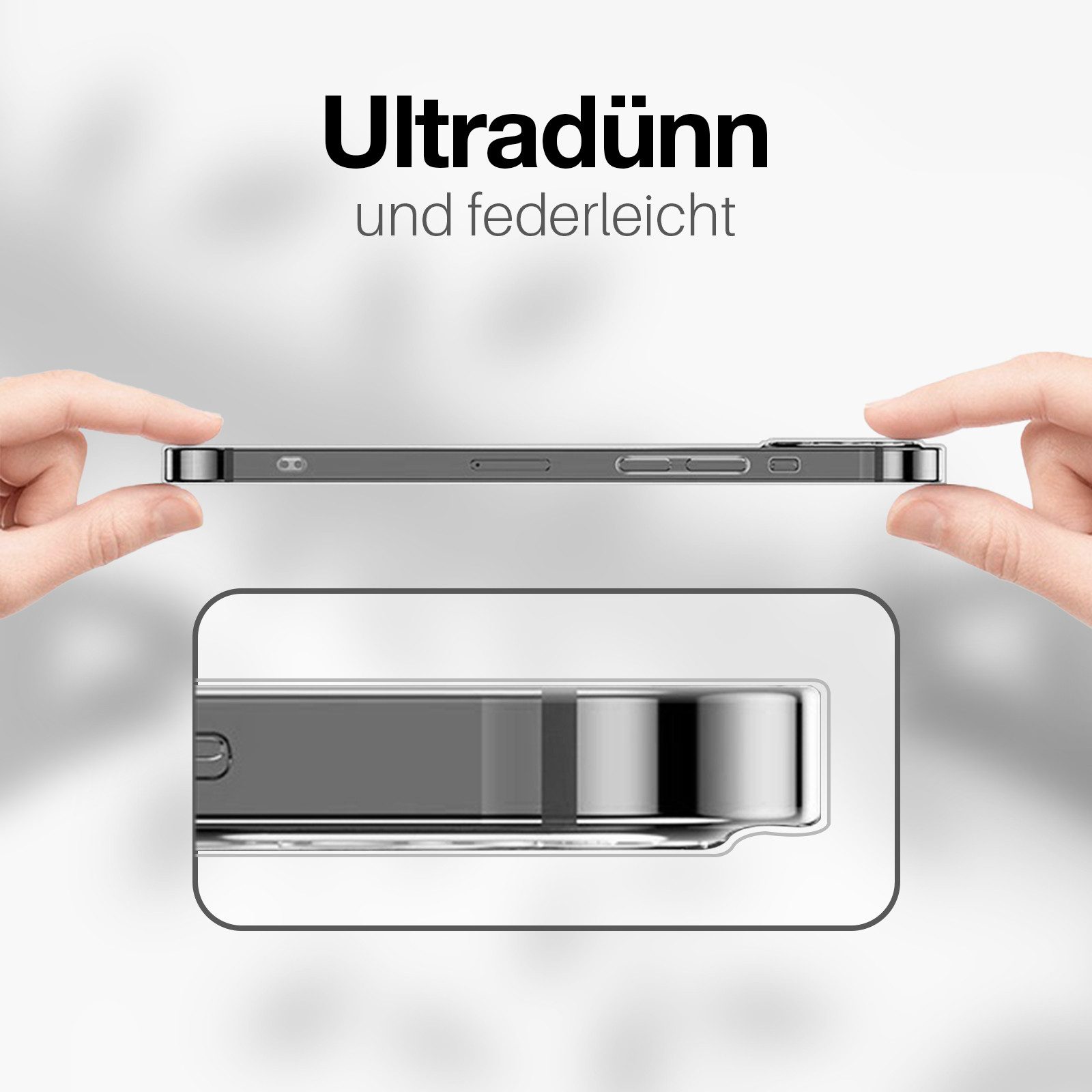 Tec-Expert Handyhülle Handy Hülle Cover für Samsung Galaxy A53 5G 6.5 Zoll, 6.5", Slim Case Bumper Schutzhülle Transparent – Bild 5 von 5