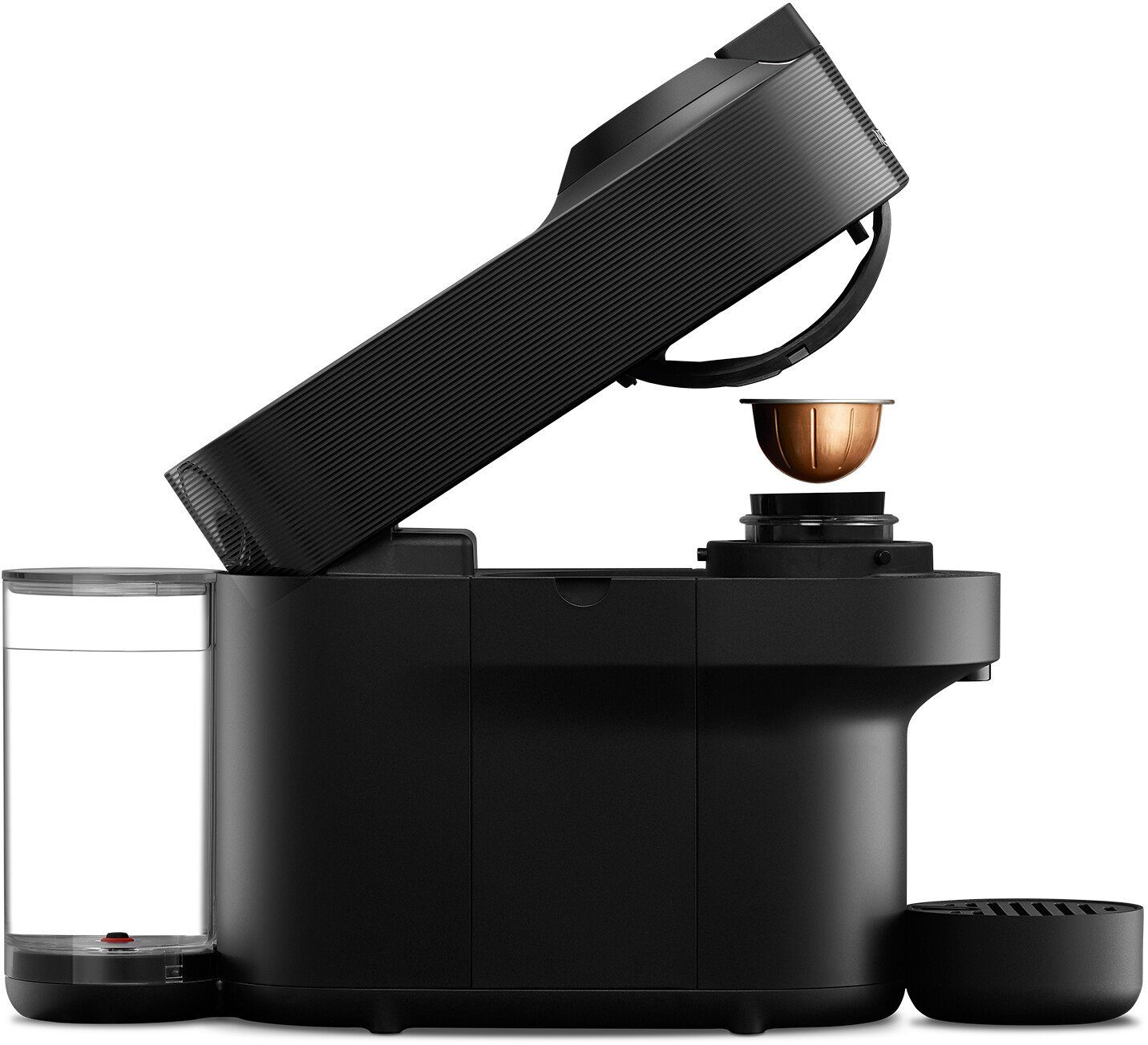 Nespresso Kapselmaschine Vertuo Pop ENV90.B von DeLonghi, inkl. Aeroccino Milchaufschäumer im Wert von 75,- UVP