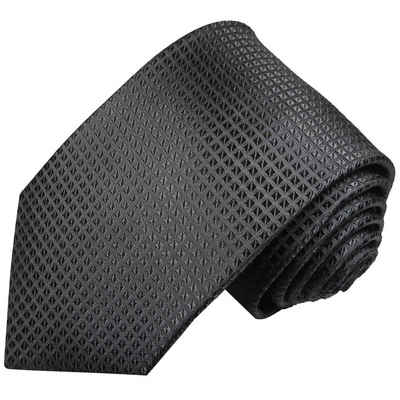 Paul Malone Krawatte »Herren Seidenkrawatte Designer Schlips modern uni Waffelmuster 100% Seide« Schmal (6cm), schwarz 2007