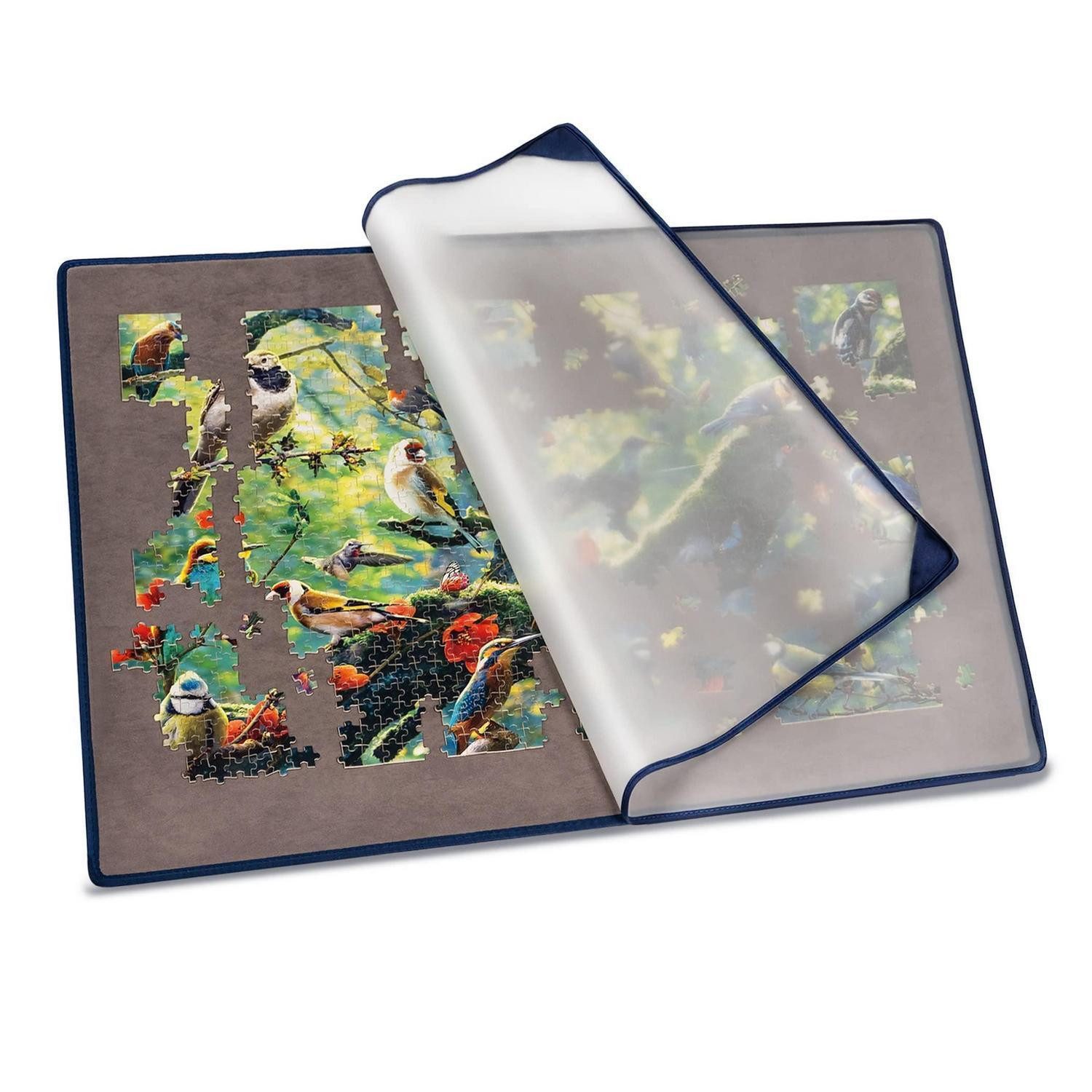 LuxusKollektion Puzzlematte Puzzlematte grau 1500 Teile mit Abdeckung, (1500-tlg)
