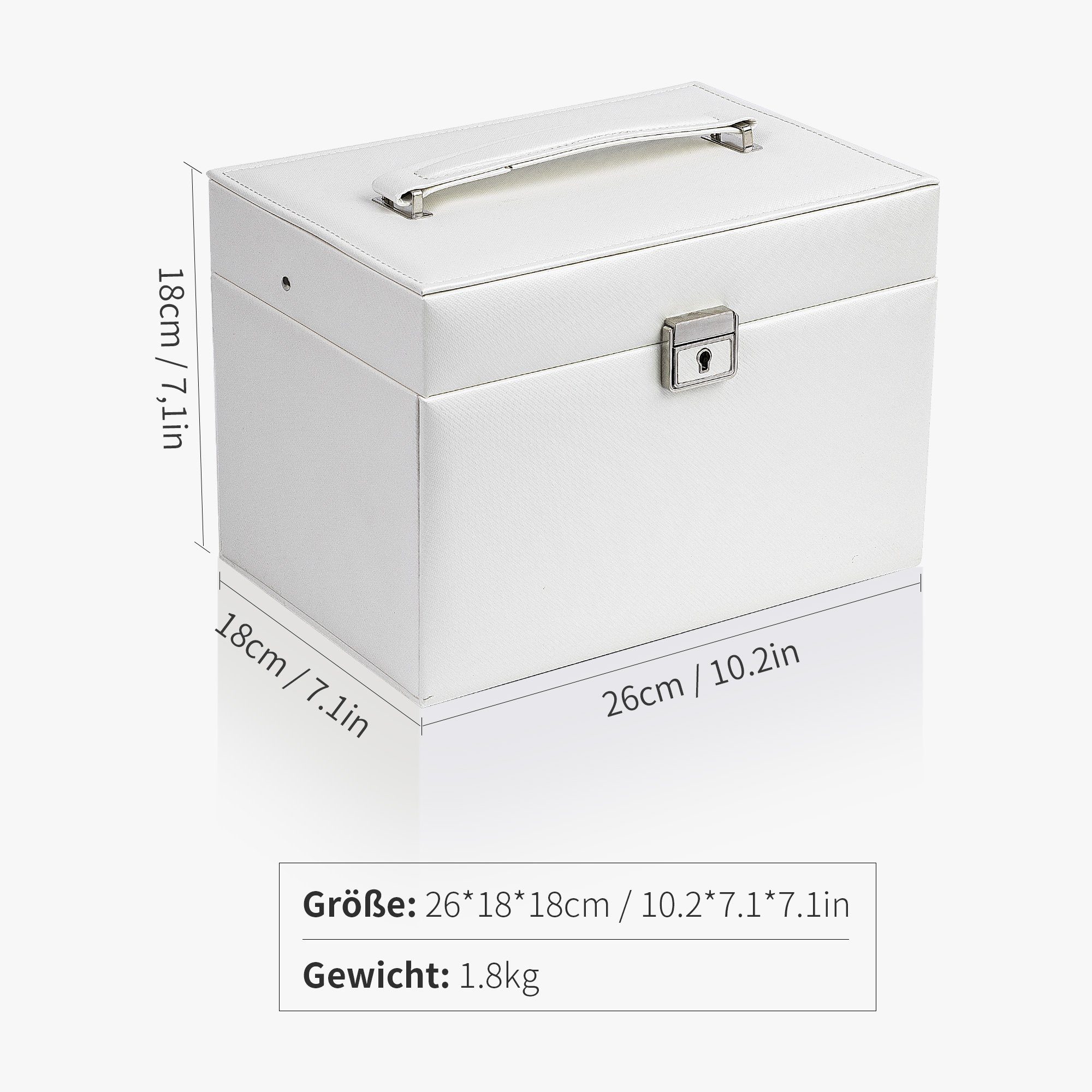 AdelDream Schmuckkasten YY-J06, Abschließbares Aufbewahrungsgehäuse und Sta günstig online kaufen