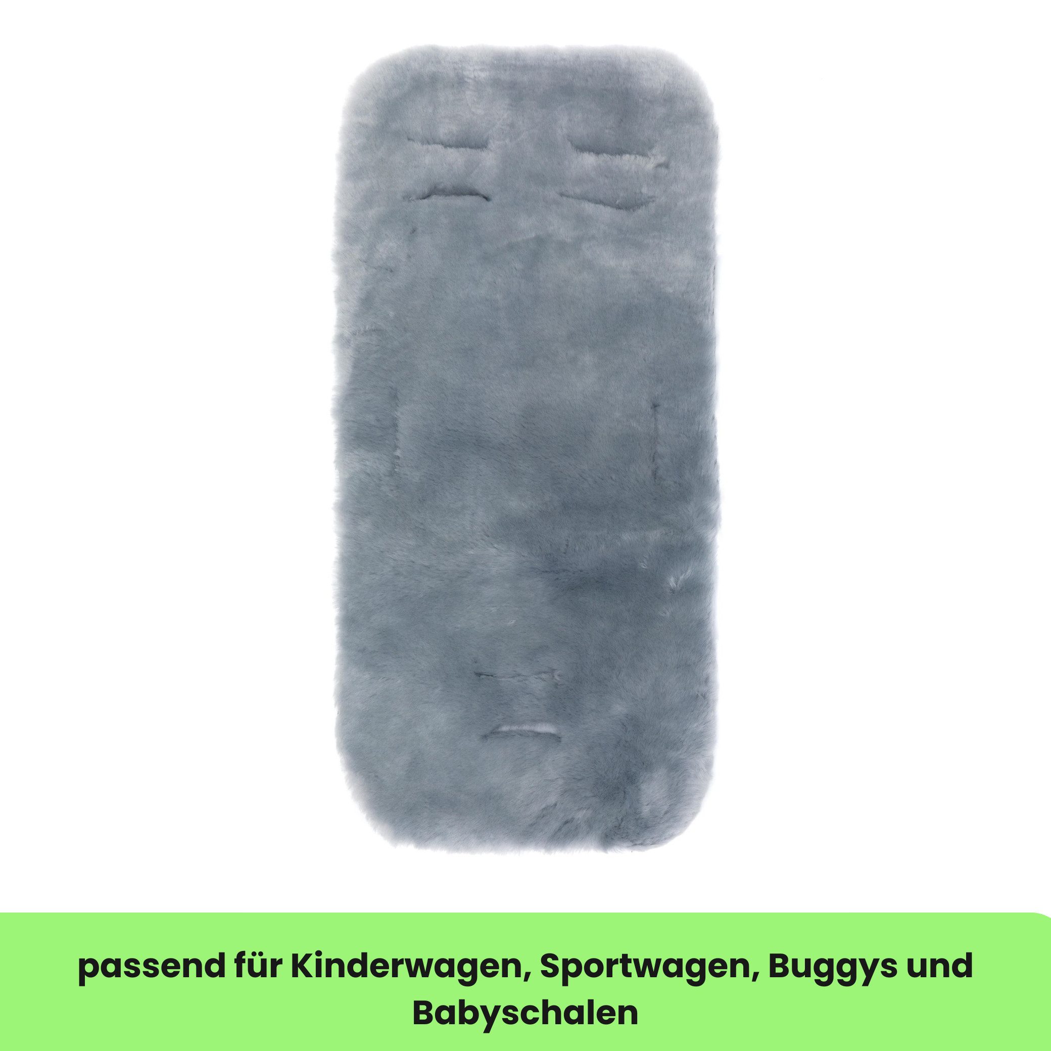 Fillikid Kinderwagen-Sitzauflage Lammfelleinlage 73x33 Exklusiv, Einlage für Kinderwagen, Buggy Autositz aus 100% Merino Lammfell mit