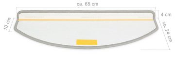 Stufenmatte Stufenmatten Ventura Halbrund Lichtgrau 15 Stück, Metzker®, halbrund, Höhe: 8 mm, 15 Stück im Set