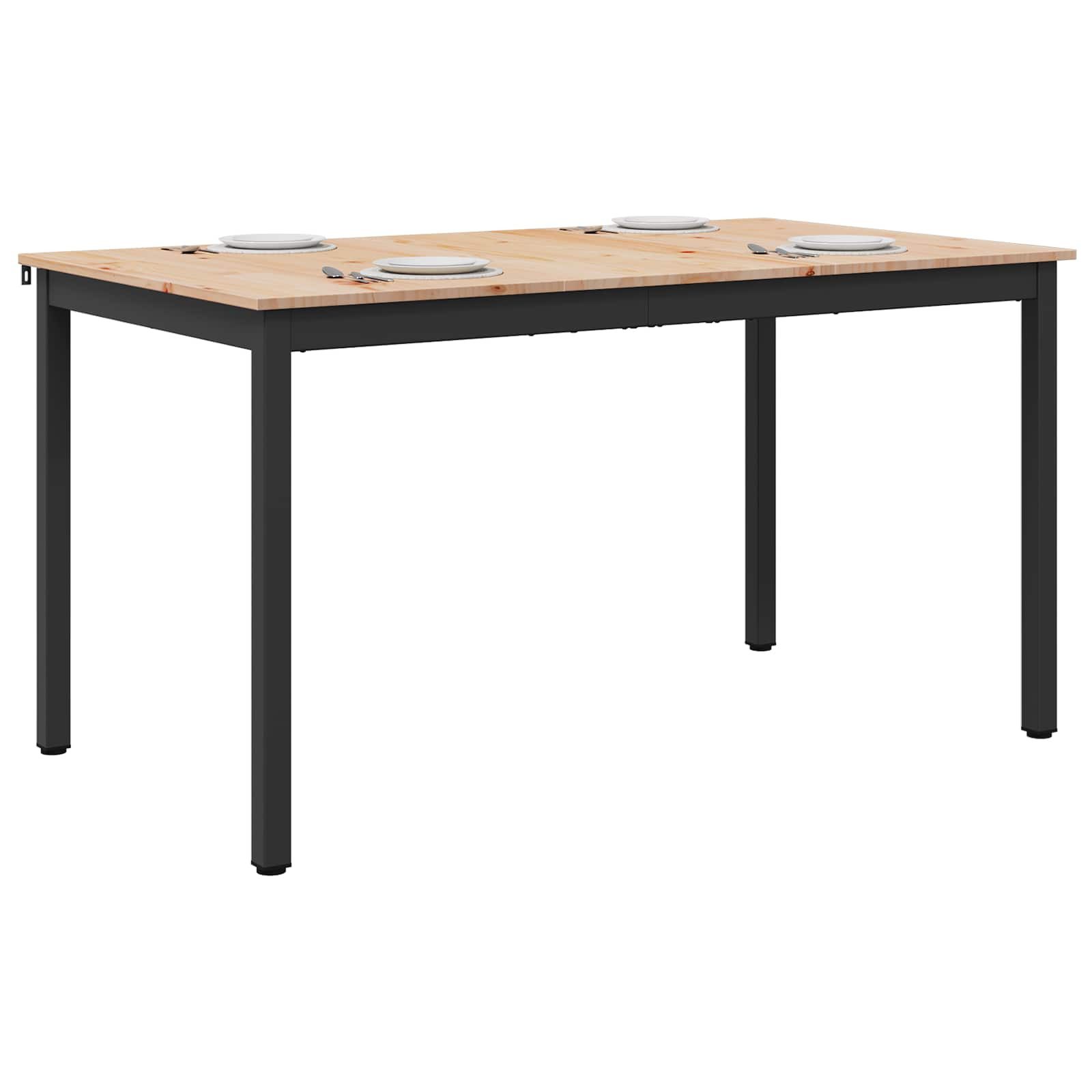 vidaXL Esstisch Esstisch Natur 150 x 90 x 75 cm Massives Kiefernholz (1-St)