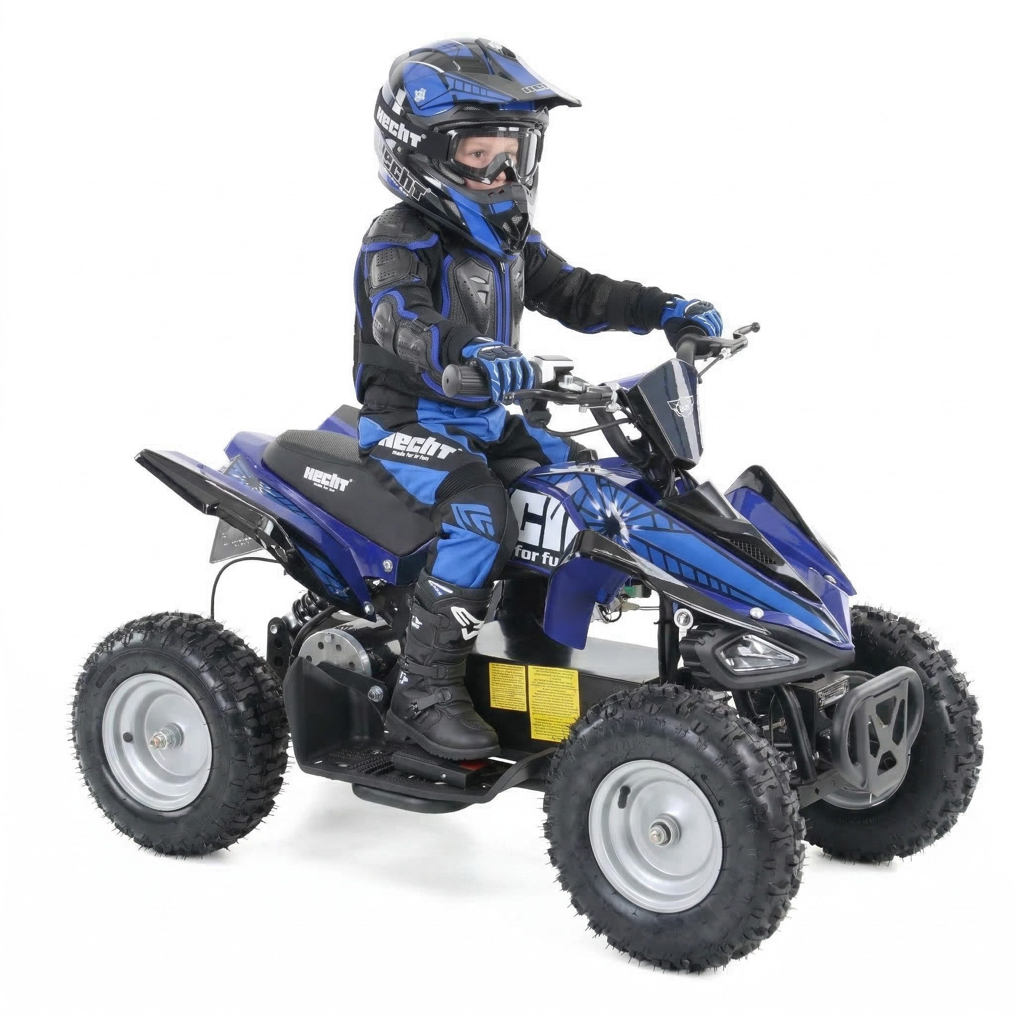 Hecht Elektro-Kinderquad Mini Kinder Quad 1000W bis 20 km/h, Belastbarkeit 65 kg, 36V/12Ah Akku, Scheibenbremsen, Scheinwerfer