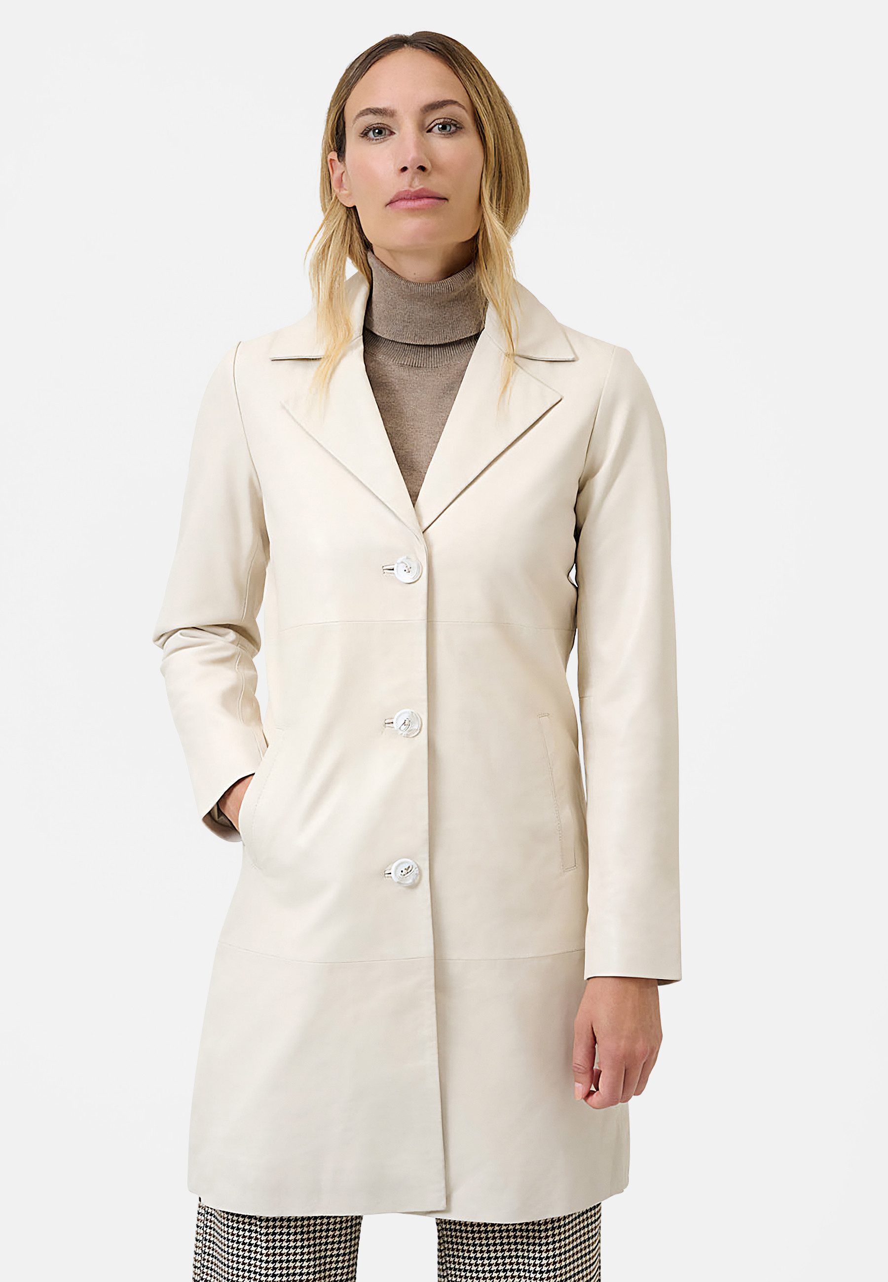RICANO Ledermantel Marzia eleganter Ledermantel mit Reverskragen günstig online kaufen
