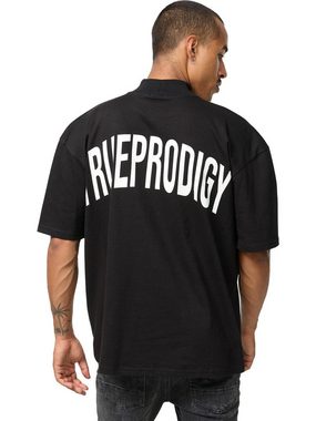 trueprodigy Oversize-Shirt Mikka Logoprint Stehkragen dicker Stoff