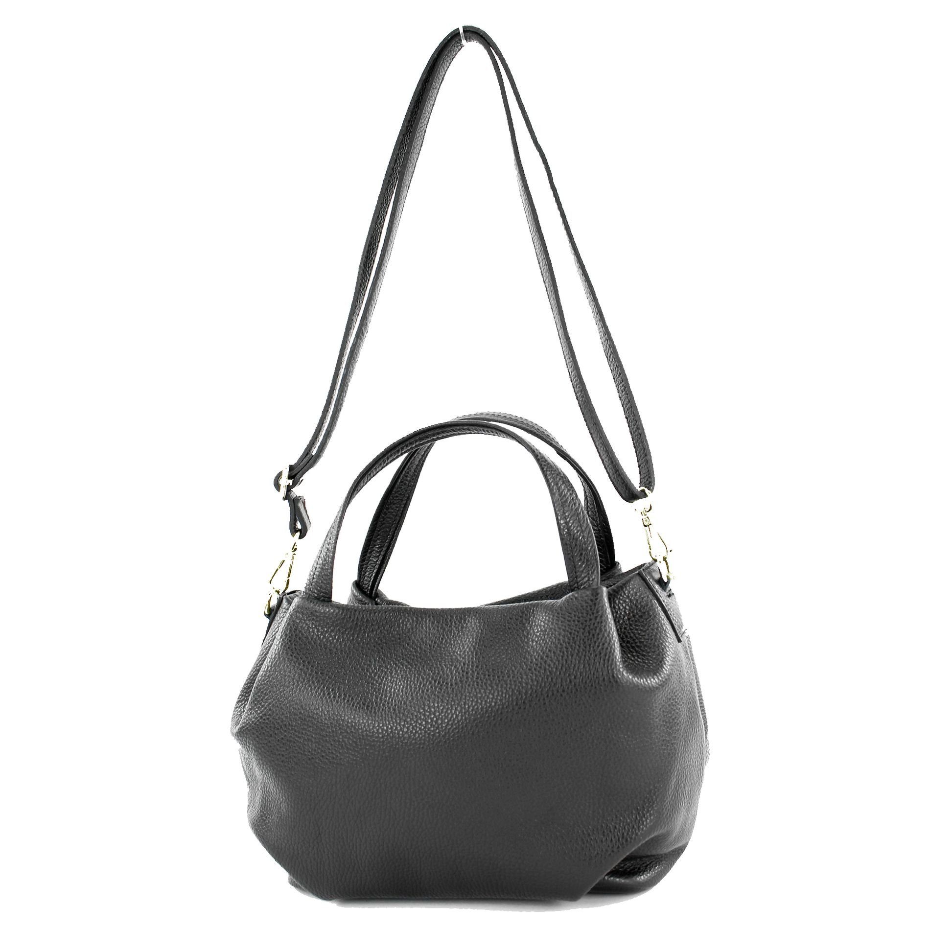 modamoda de Henkeltasche T218, Echtleder Handmade in Italy