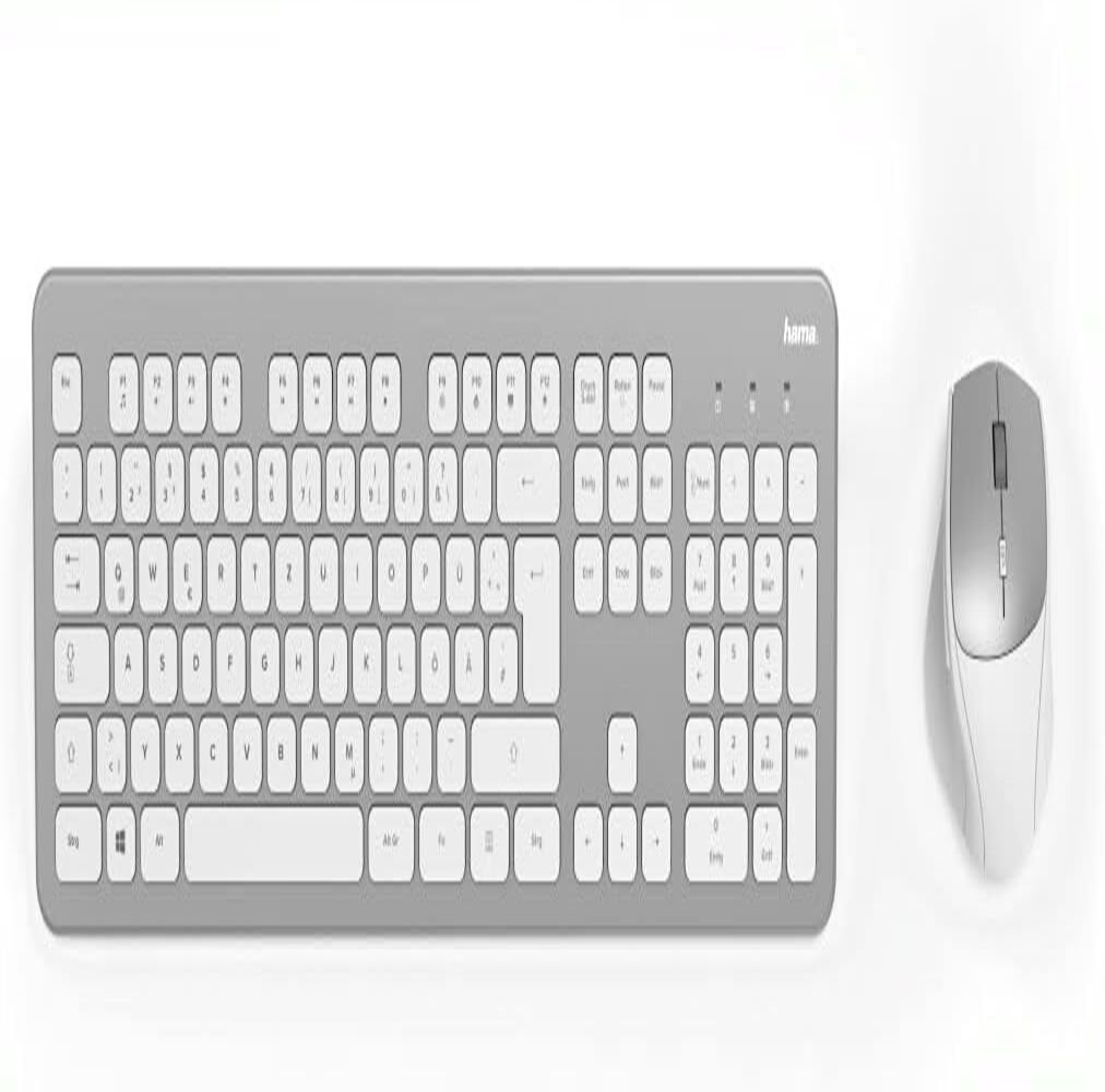 Hama automatische Smartlink-Verbindung Tastatur- und Maus-Set, Kabellose  QWERTZ Tastenlayout, Ergonomisches,Komfortable | Tastatur-Sets