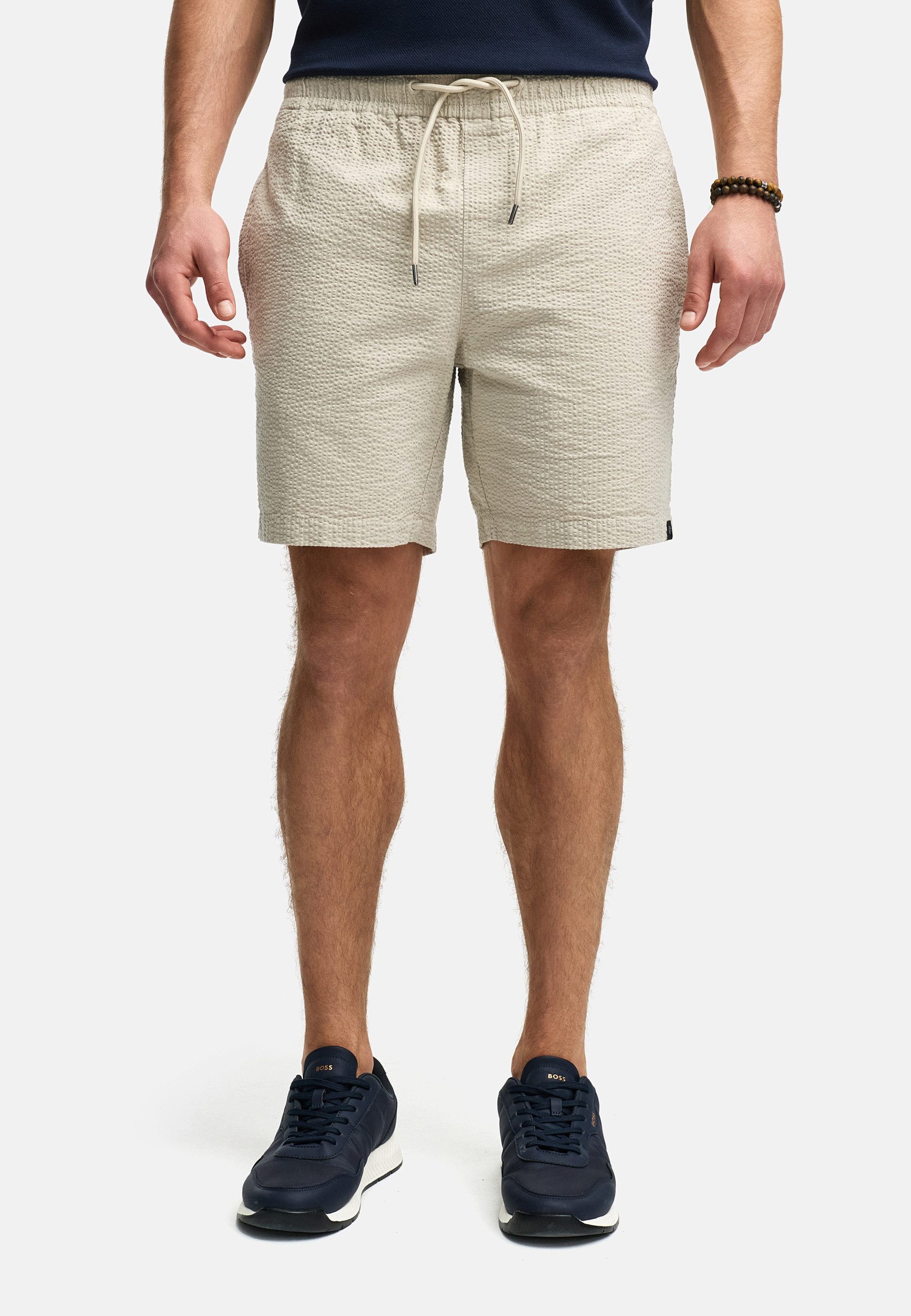 Indicode Chinoshorts INAlizzo aus Seersucker-Material für günstig online kaufen