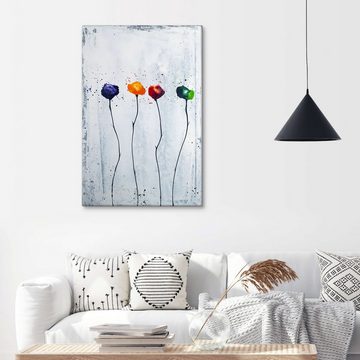 Posterlounge Leinwandbild Yannick Leniger, Vier Blüten 2, Wohnzimmer Malerei