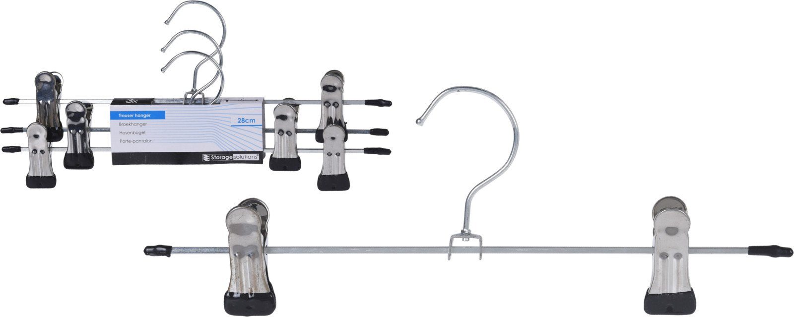 Koopman Kleiderbügel Hosenbügel Metallbügel Gummiklemme 12/24 er Set, (12-t günstig online kaufen