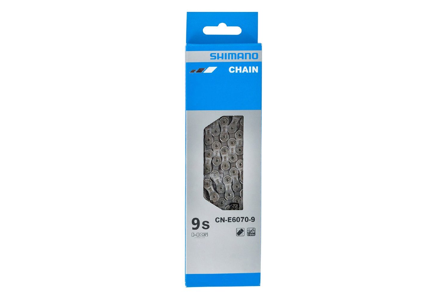Shimano Fahrradkette SHIMANO E-Bike Kette 9-fach CN-E6070-9 STEPS E6000 HG Hyperglide 126